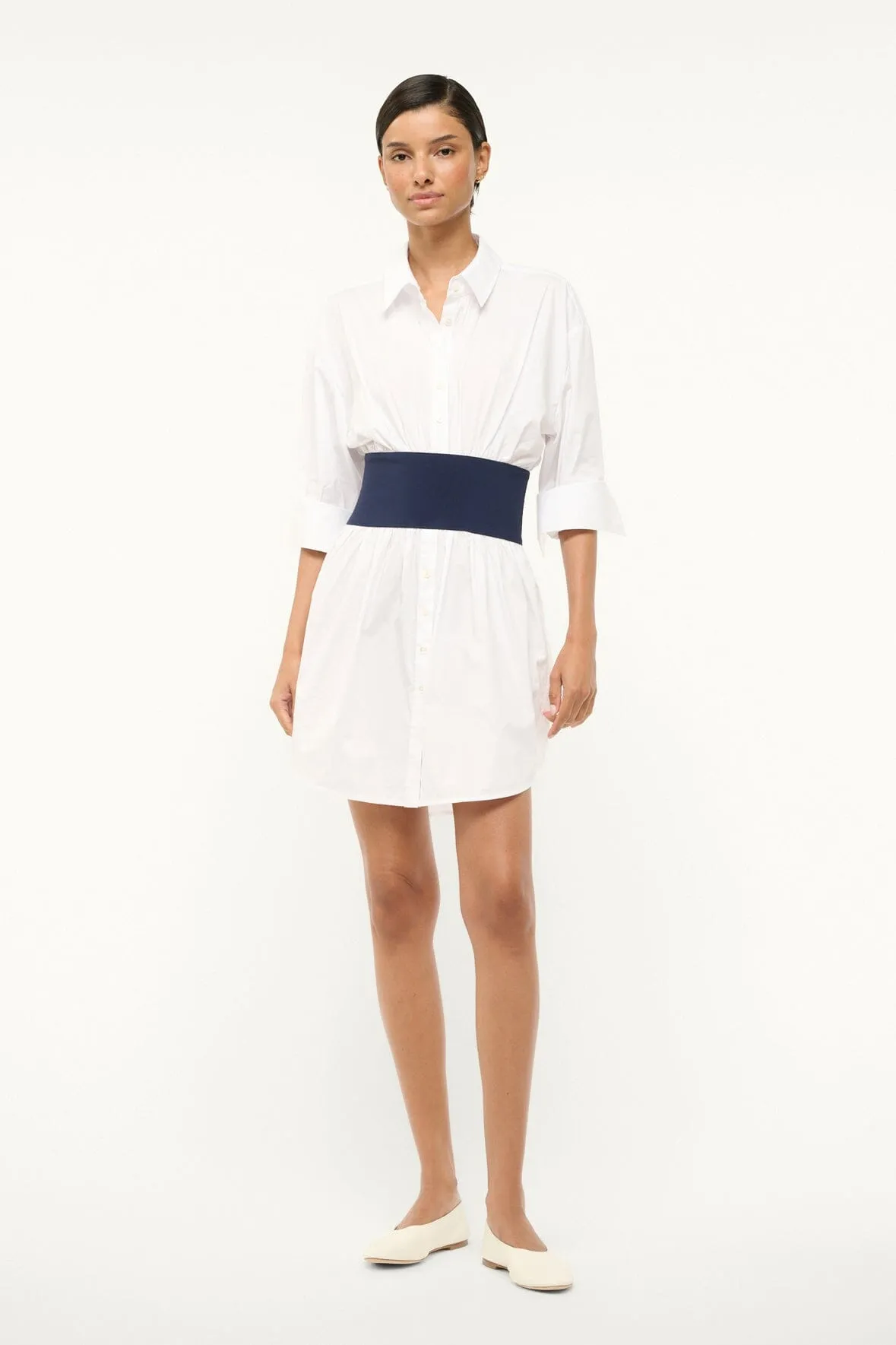 MICHELLE DRESS | WHITE NAVY chill mood