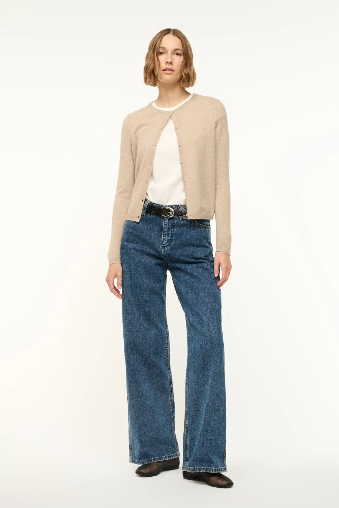 MIDNIGHT CASHMERE CARDIGAN | STONE Fresh Layers