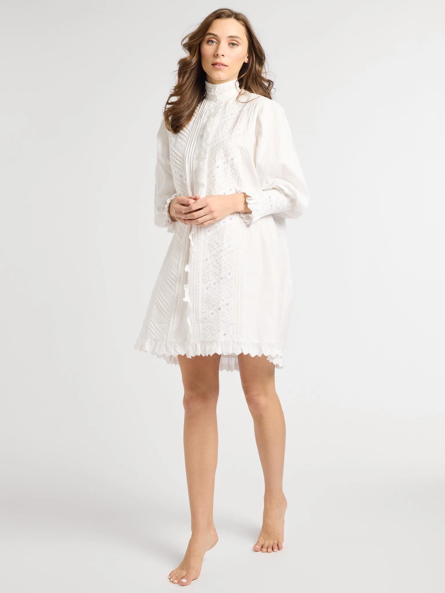 Mika Dress in White light layer
