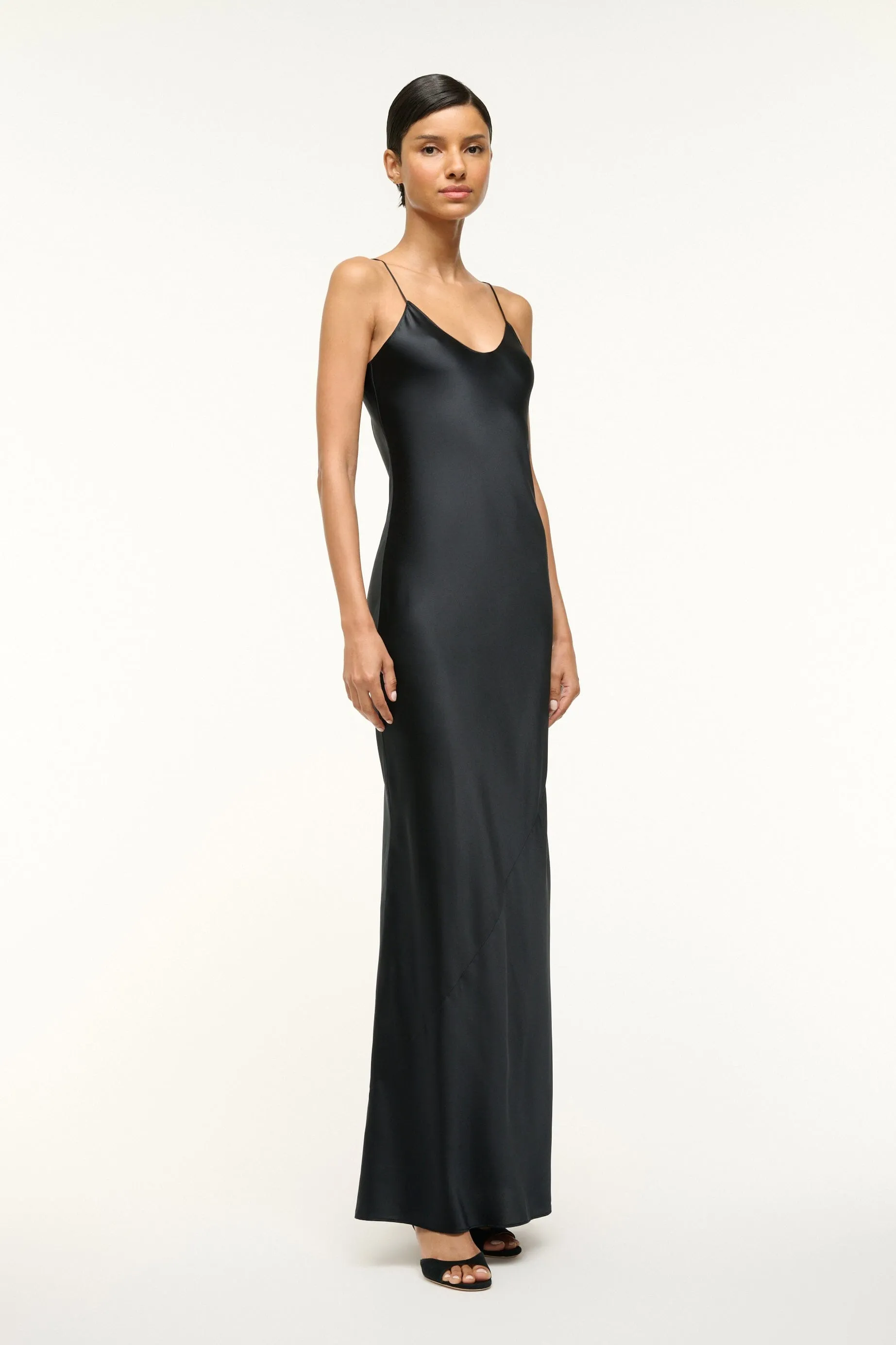 MILNER SILK SLIP DRESS | BLACK date night
