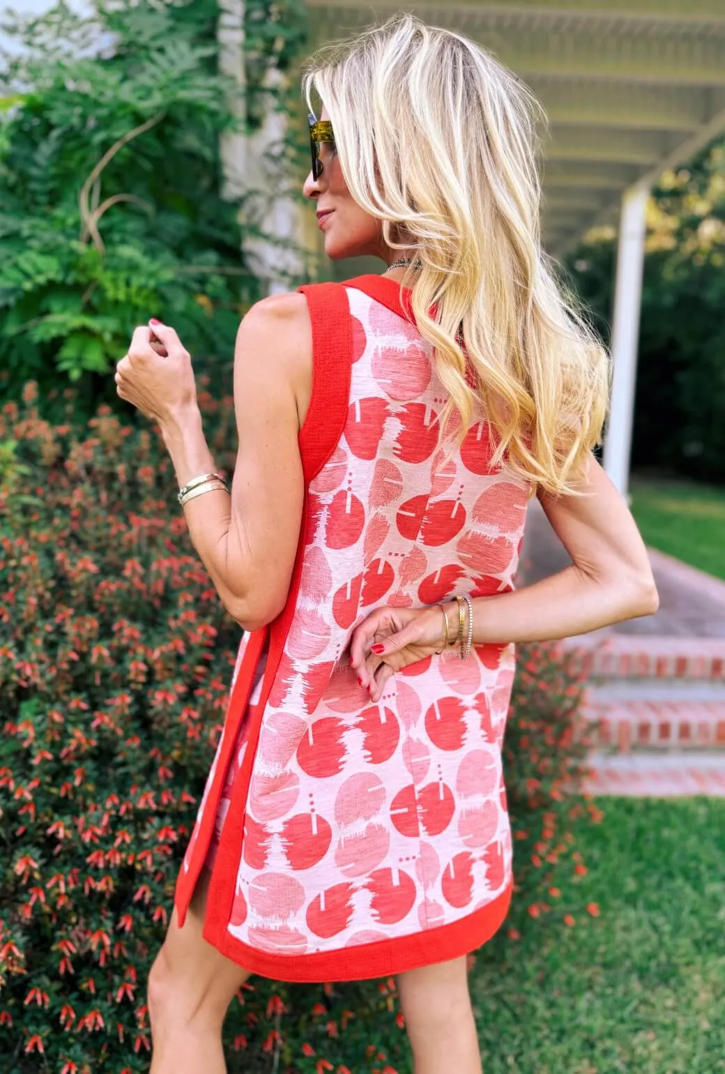 Mini Bermuda Set - Tomato Jacquard coffee date