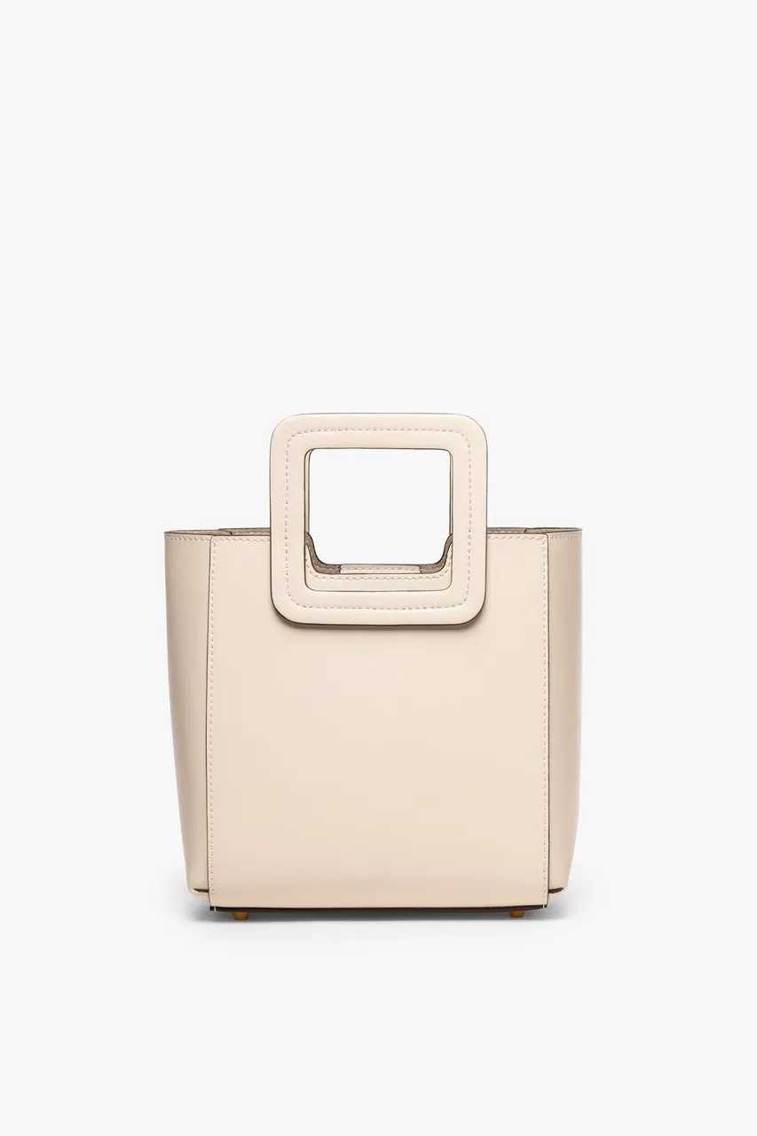 MINI SHIRLEY LEATHER BAG | CREAM clean style
