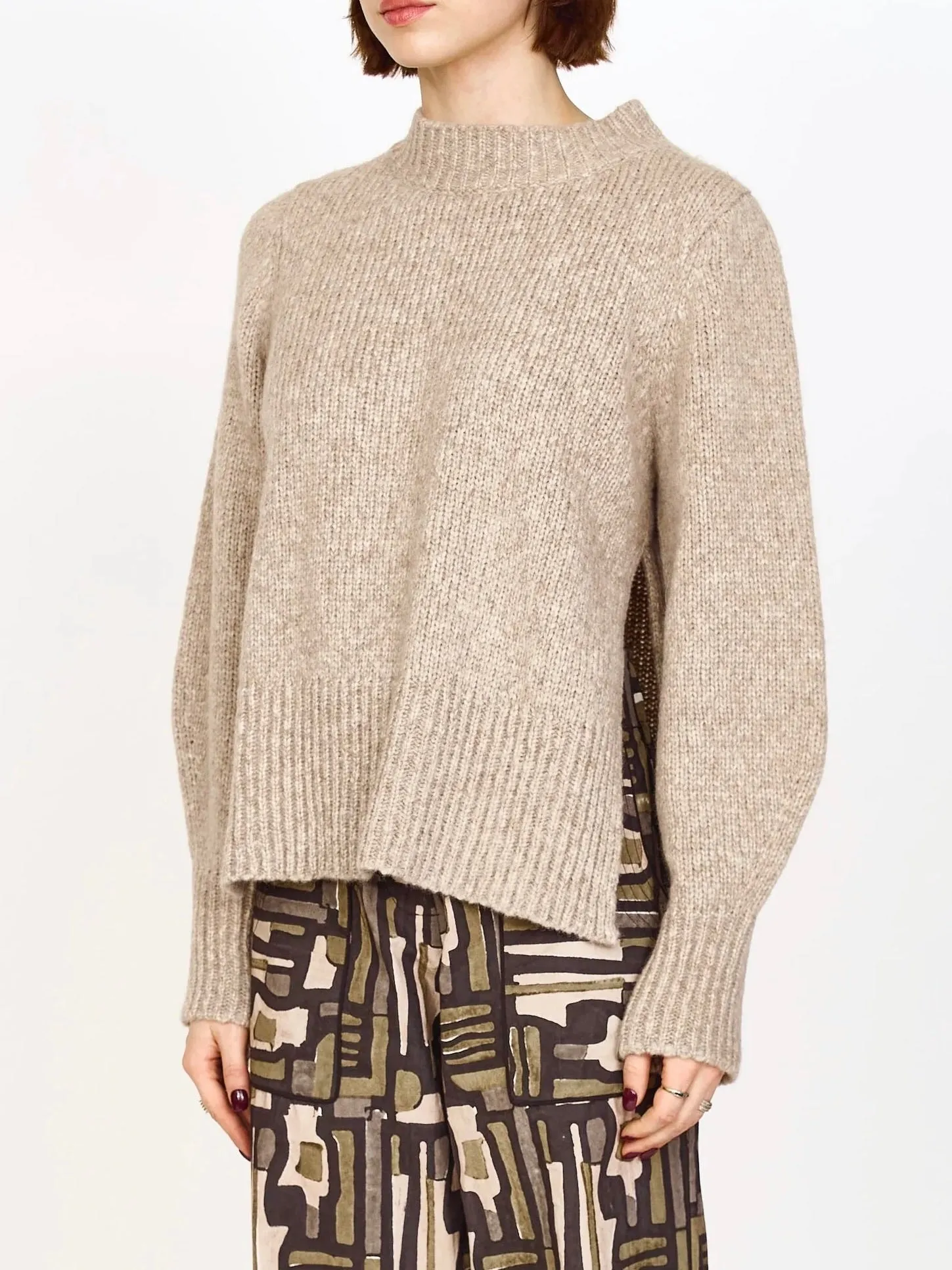 Mirth Aspen Open Side Pullover in Camel Outdoor Fit