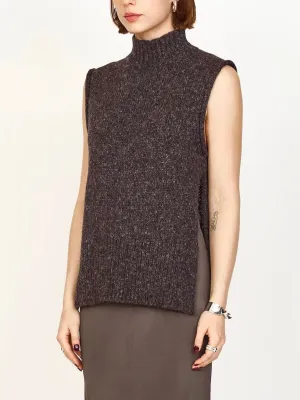 Mirth Aspen Sweater Vest in Charcoal Winter Soft
