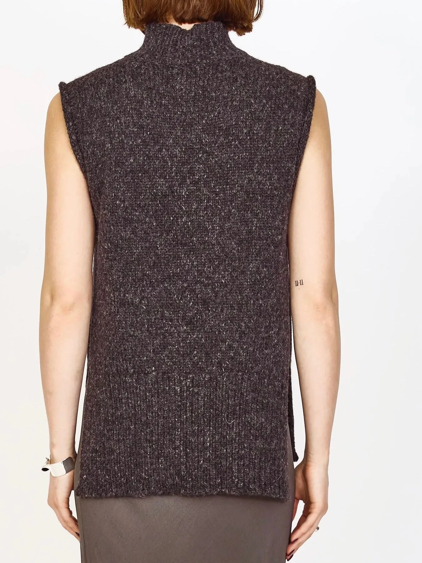 Mirth Aspen Sweater Vest in Charcoal Muted Chill