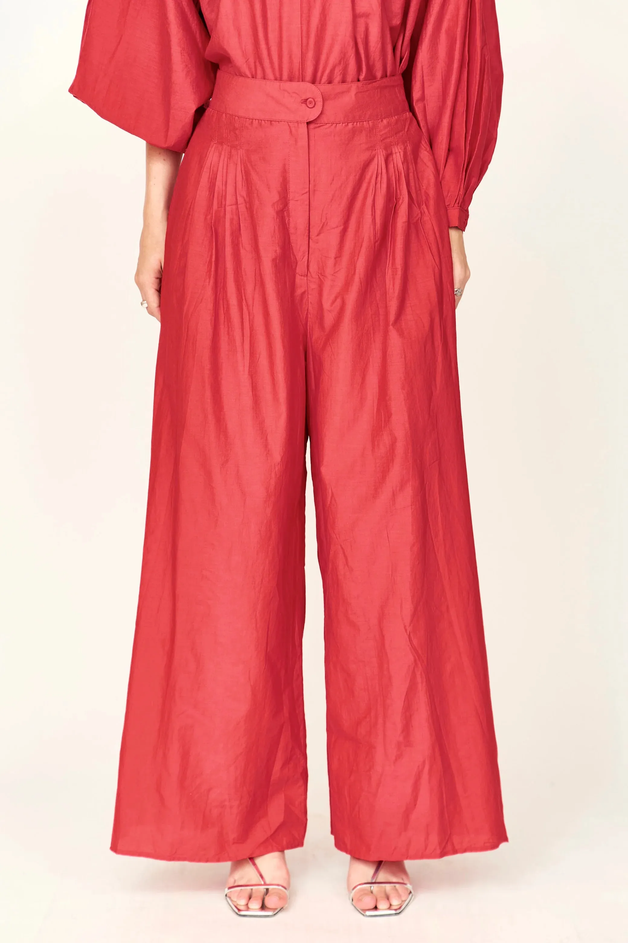 Mirth Calistoga Pant Red elastic fit