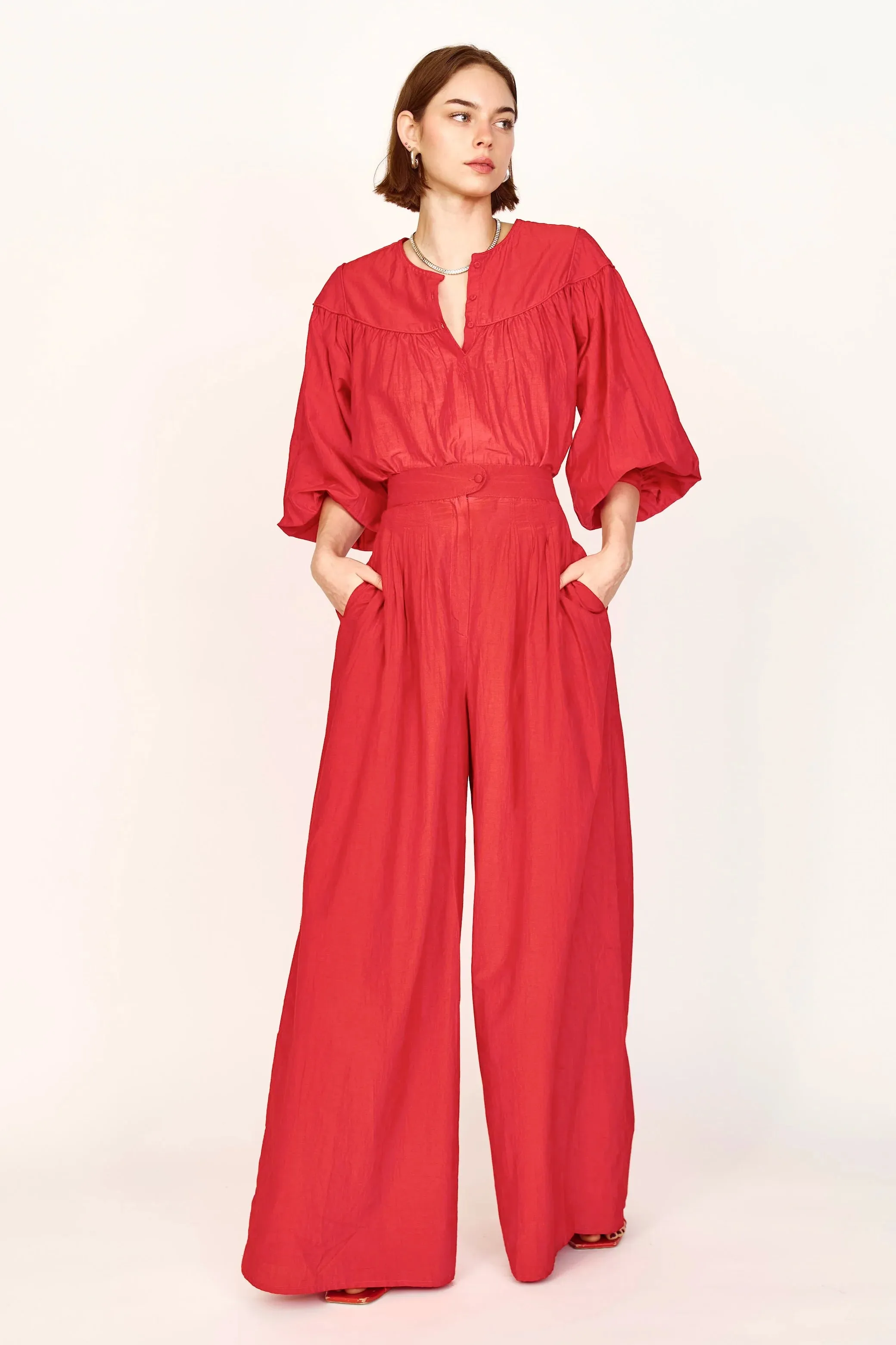 Mirth Calistoga Pant Red comfort breathable