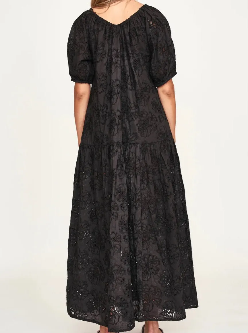 Mirth Capri Dress In Black Eyelet calm tone