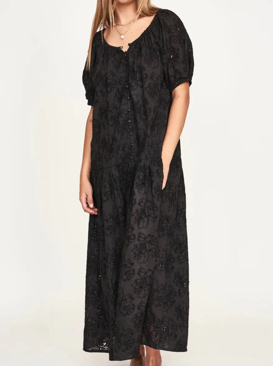 Mirth Capri Dress In Black Eyelet calm glow