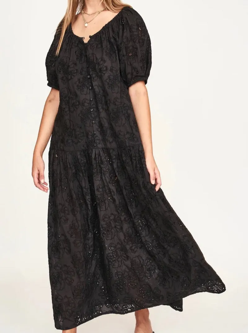 Mirth Capri Dress In Black Eyelet fancy fit