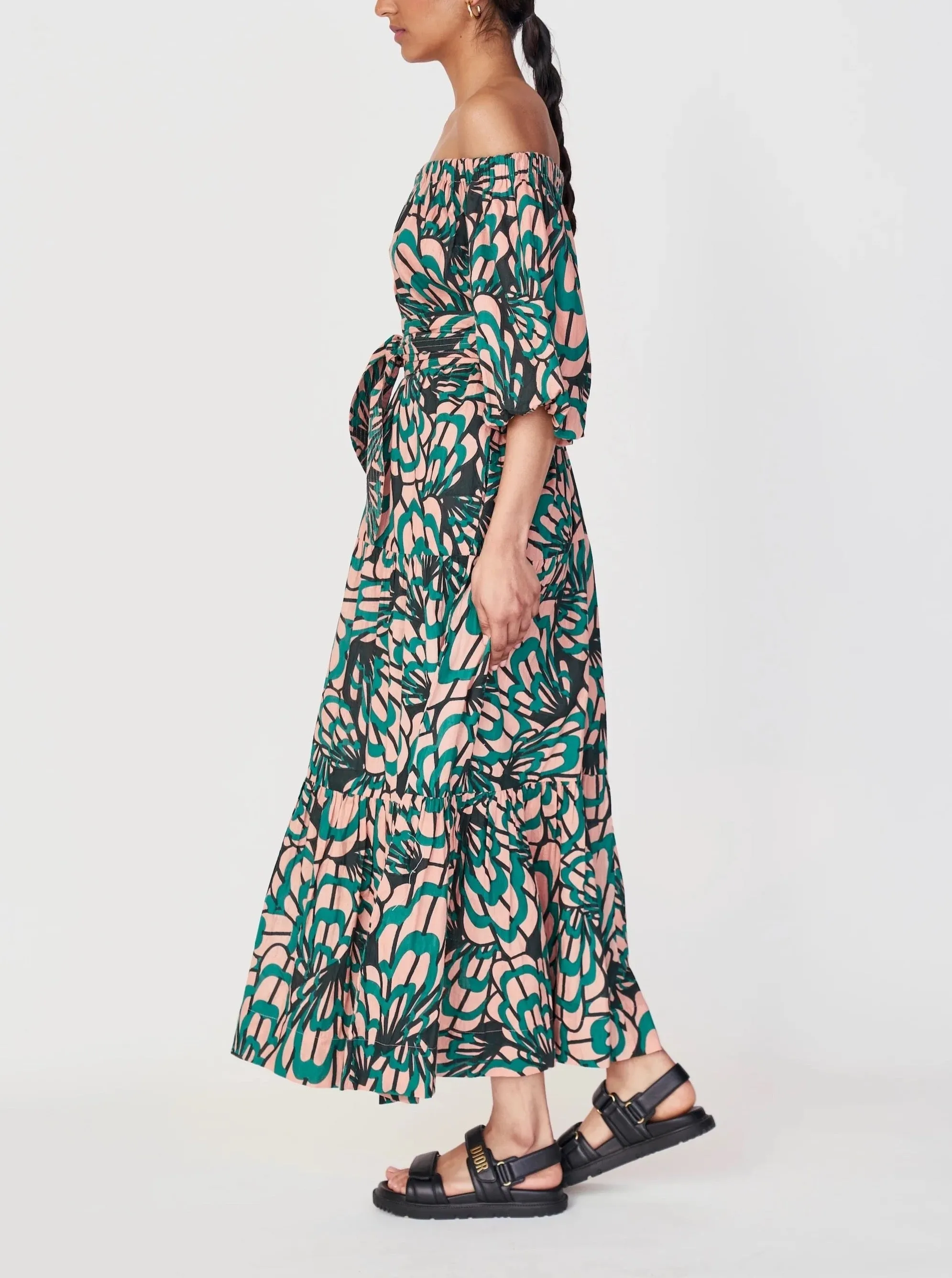 Mirth Capri Dress in Paradise Shell modern muse