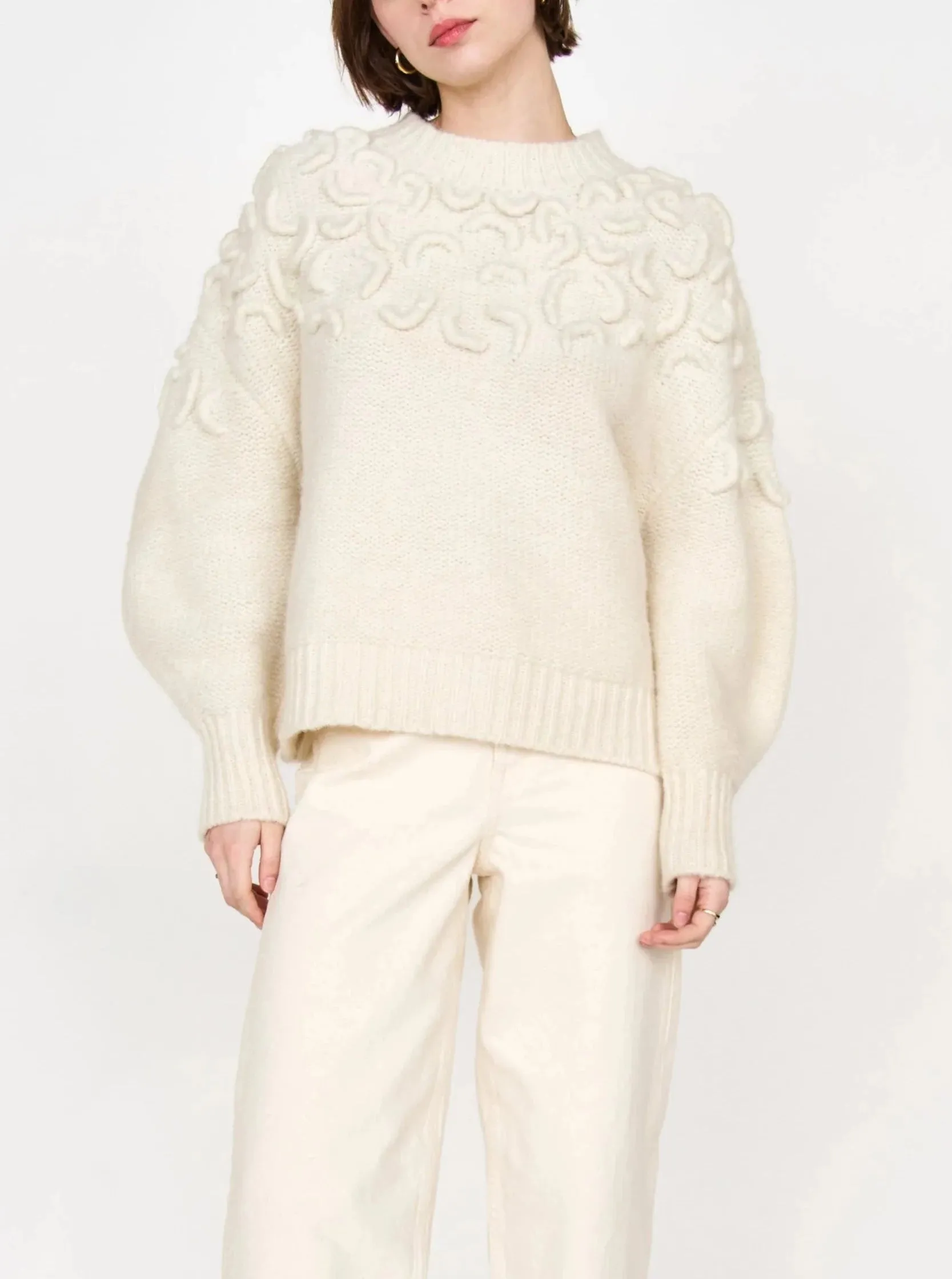 Mirth Cusco Pullover Ivory Fuzzy Style
