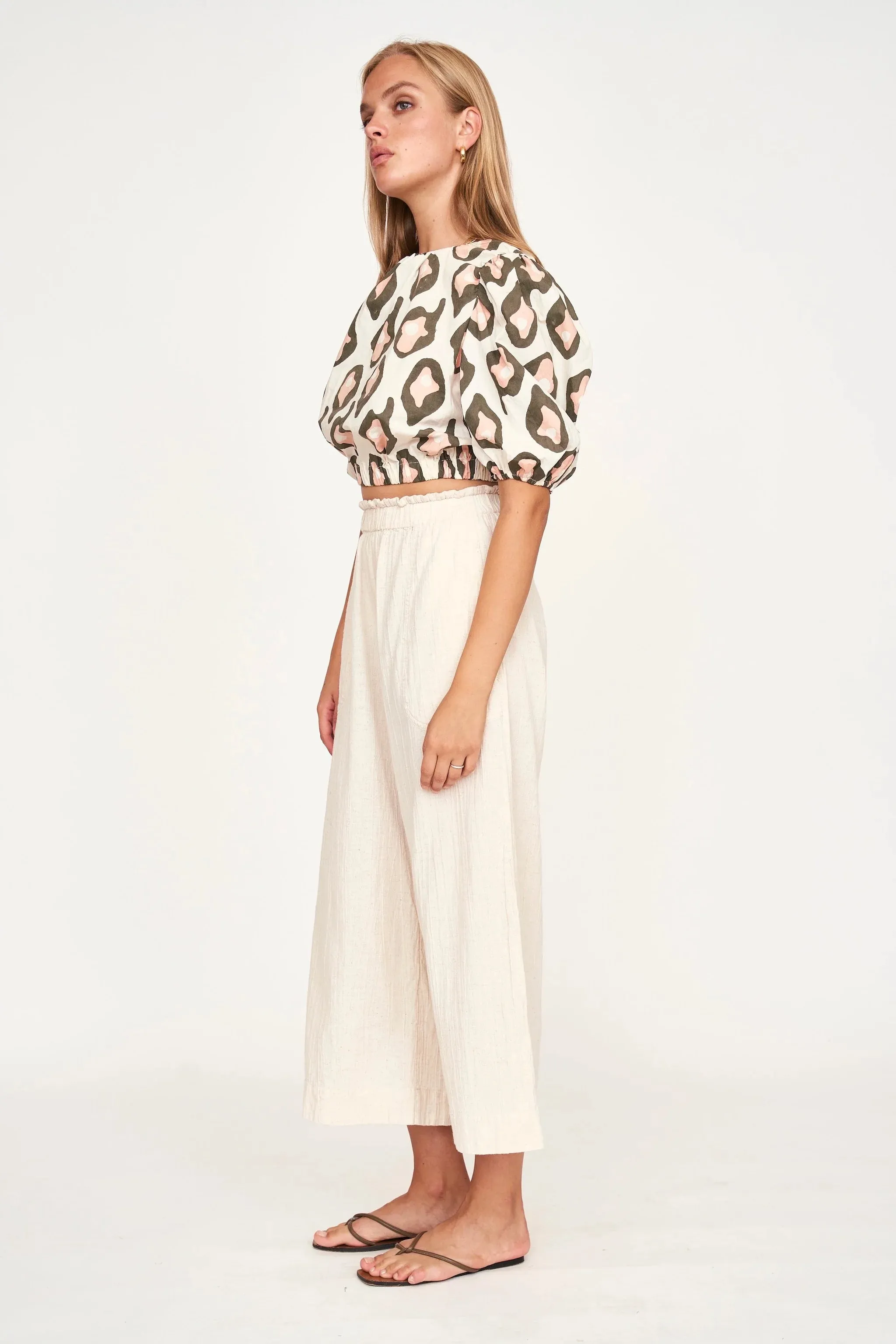 Mirth Pant in Oatmeal elastic good