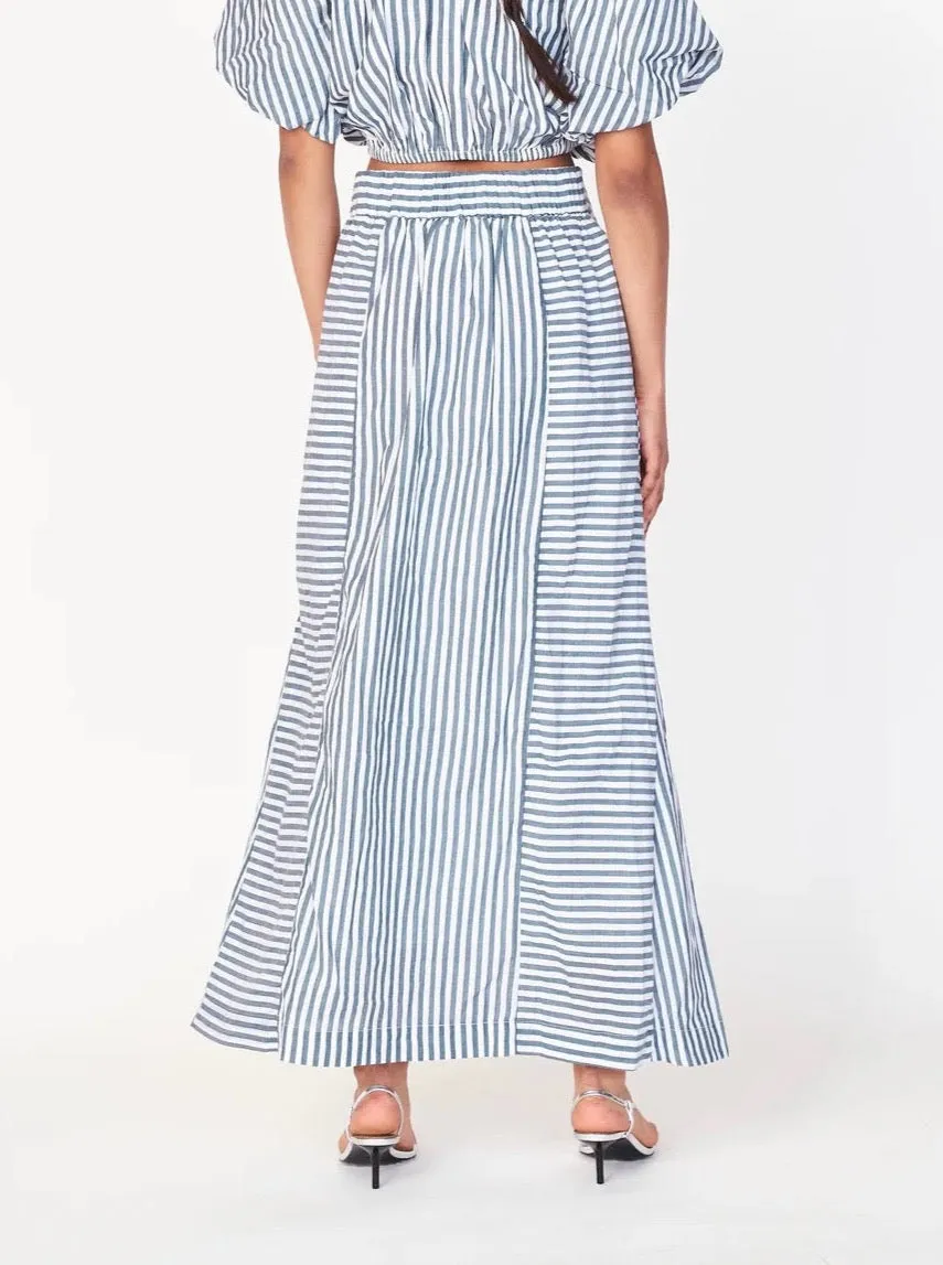 Mirth Praiano Skirt in Ocean Stripe friends gathering