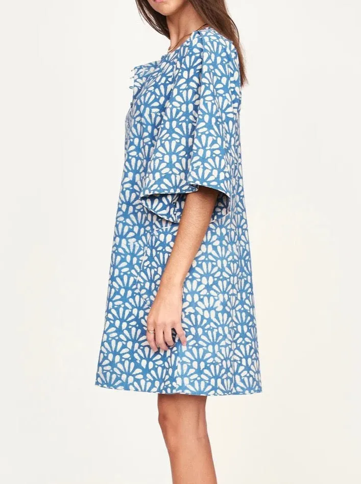Mirth Short Dress Tellis in Indigo refined feel