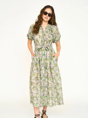 Mirth Somerset Dress in Lavender Bloom retro vibe