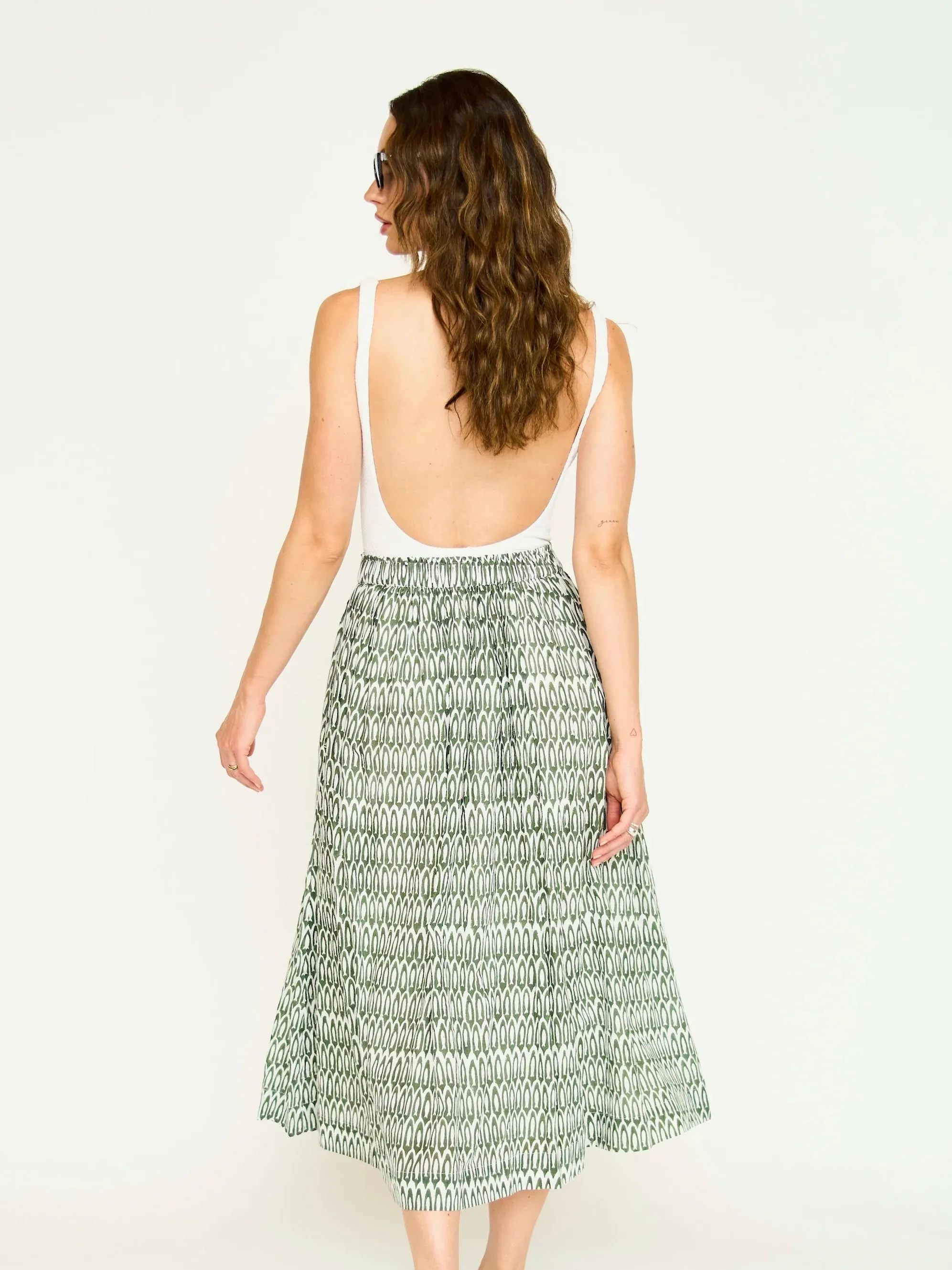 Mirth Verona Skirt in Kelp Minnow formal attire