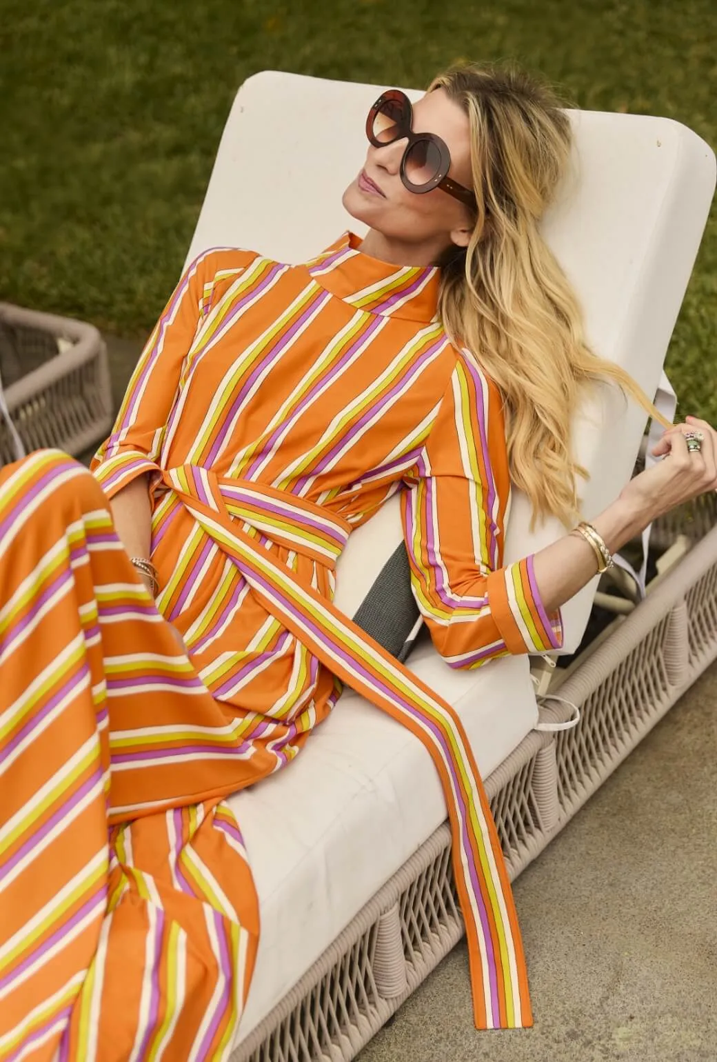 Mod Kaftan - Orange Stripe touch soft