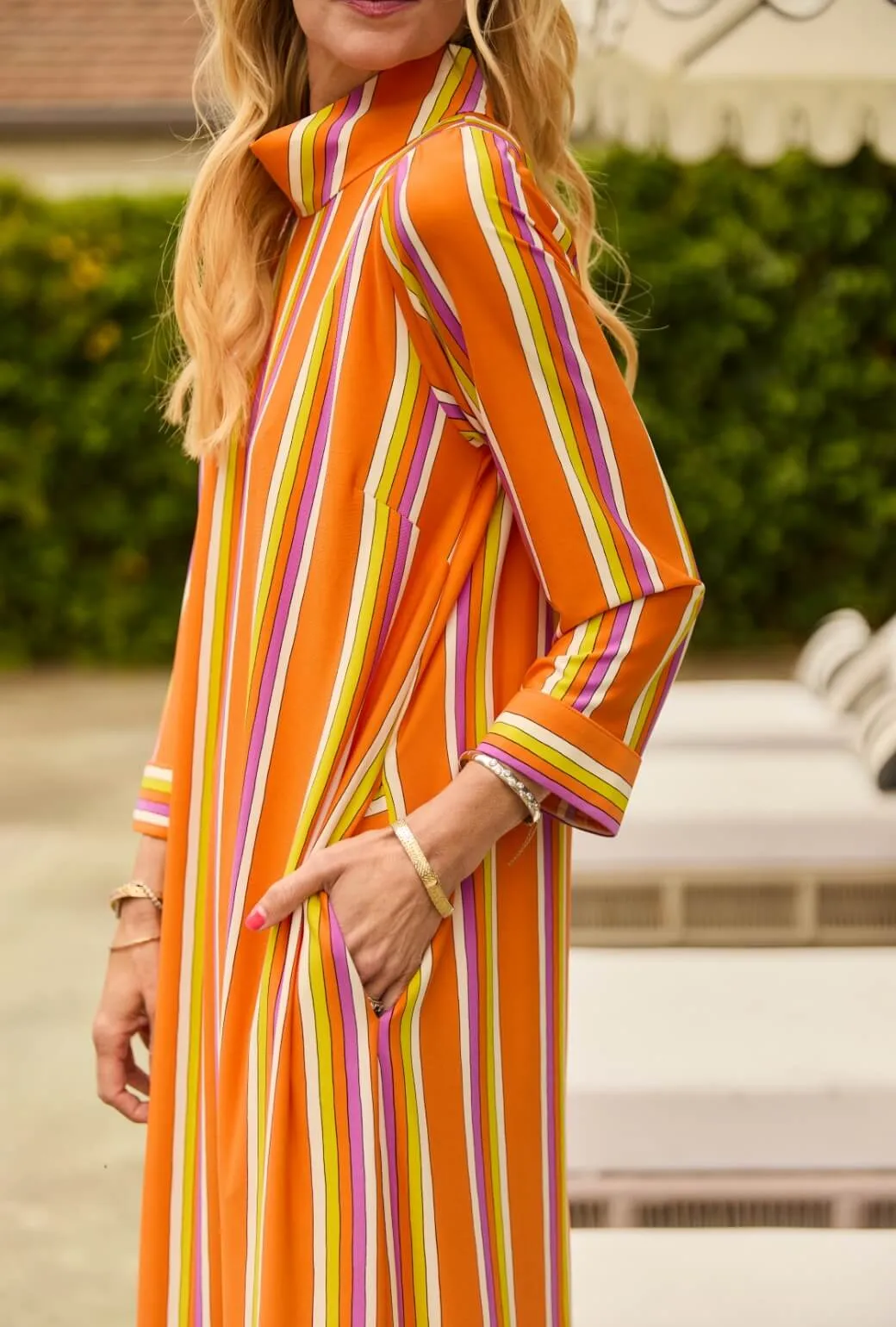 Mod Kaftan - Orange Stripe mood lift