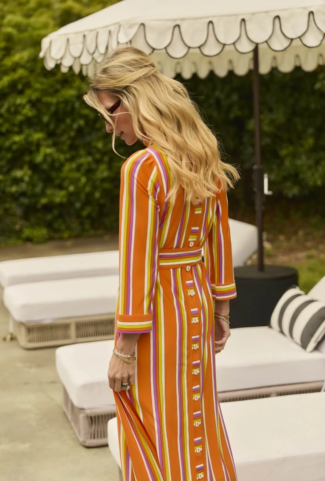 Mod Kaftan - Orange Stripe soft power