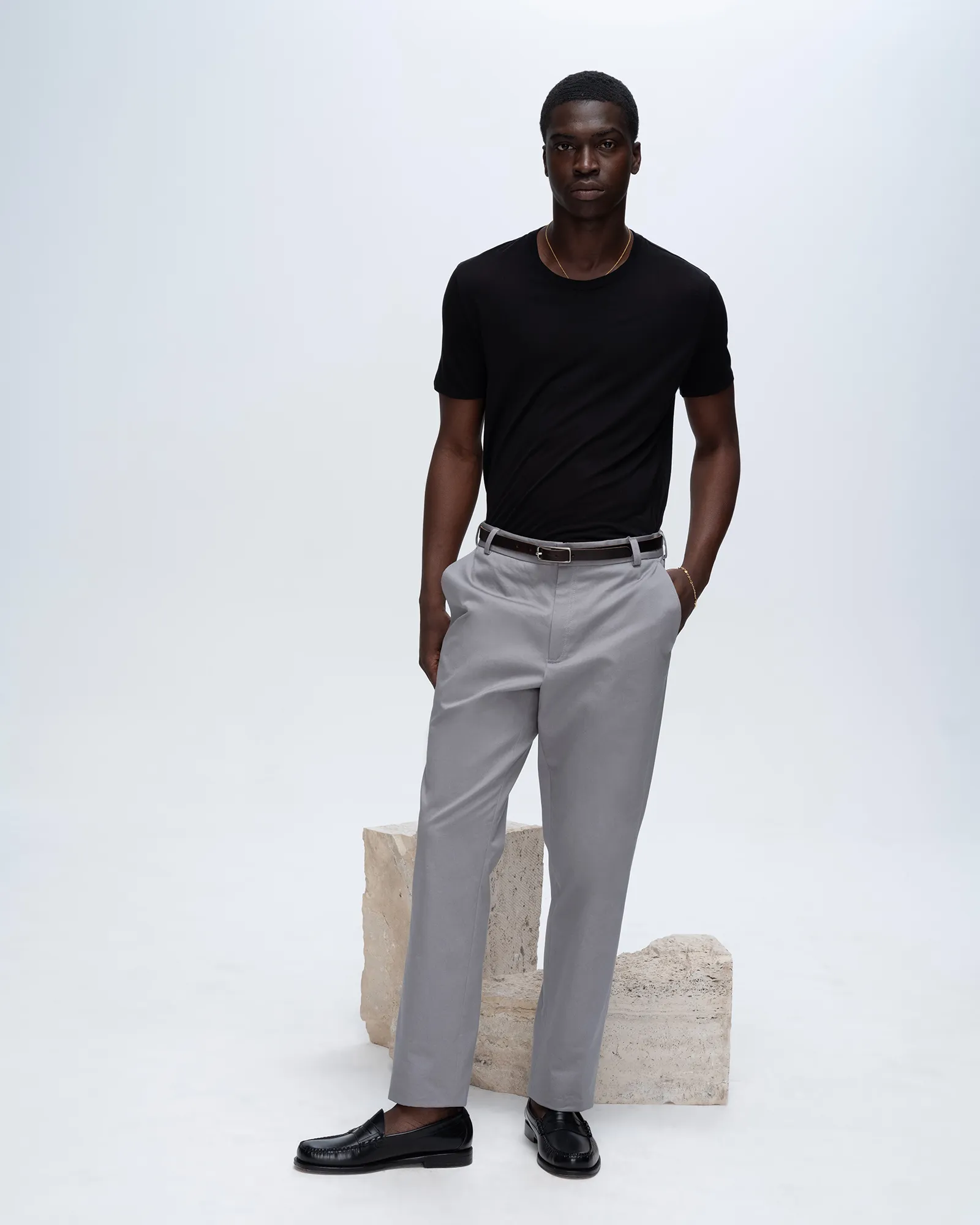 Modal Jersey Crew Neck Tee - Black feel right