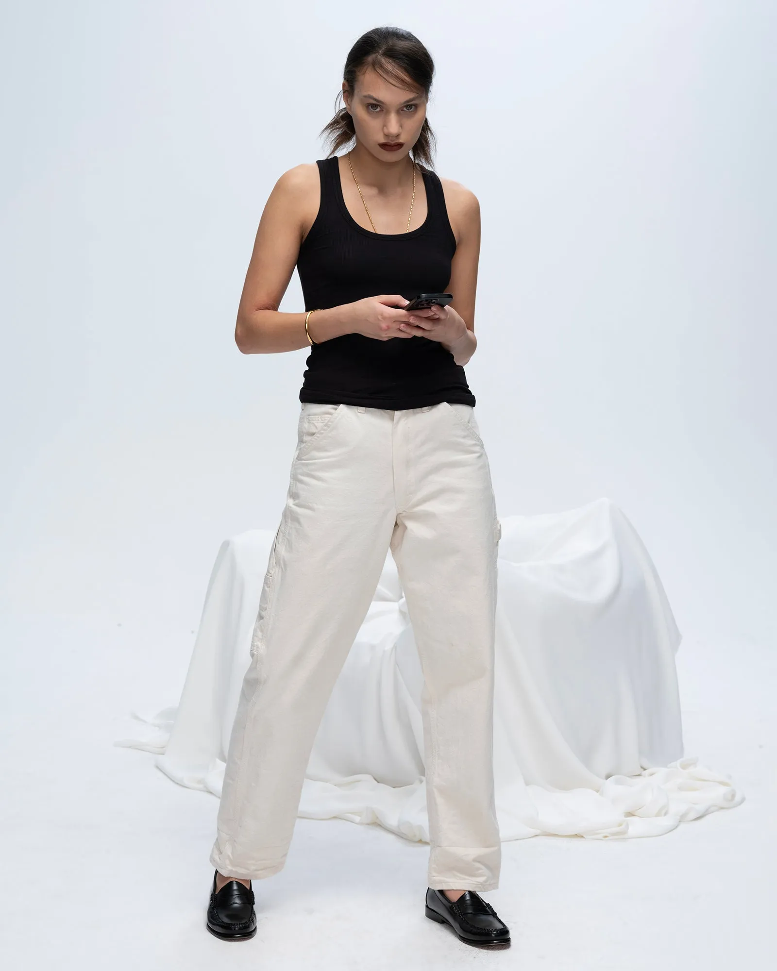 Modal Rib Boy Tank - Black go mode
