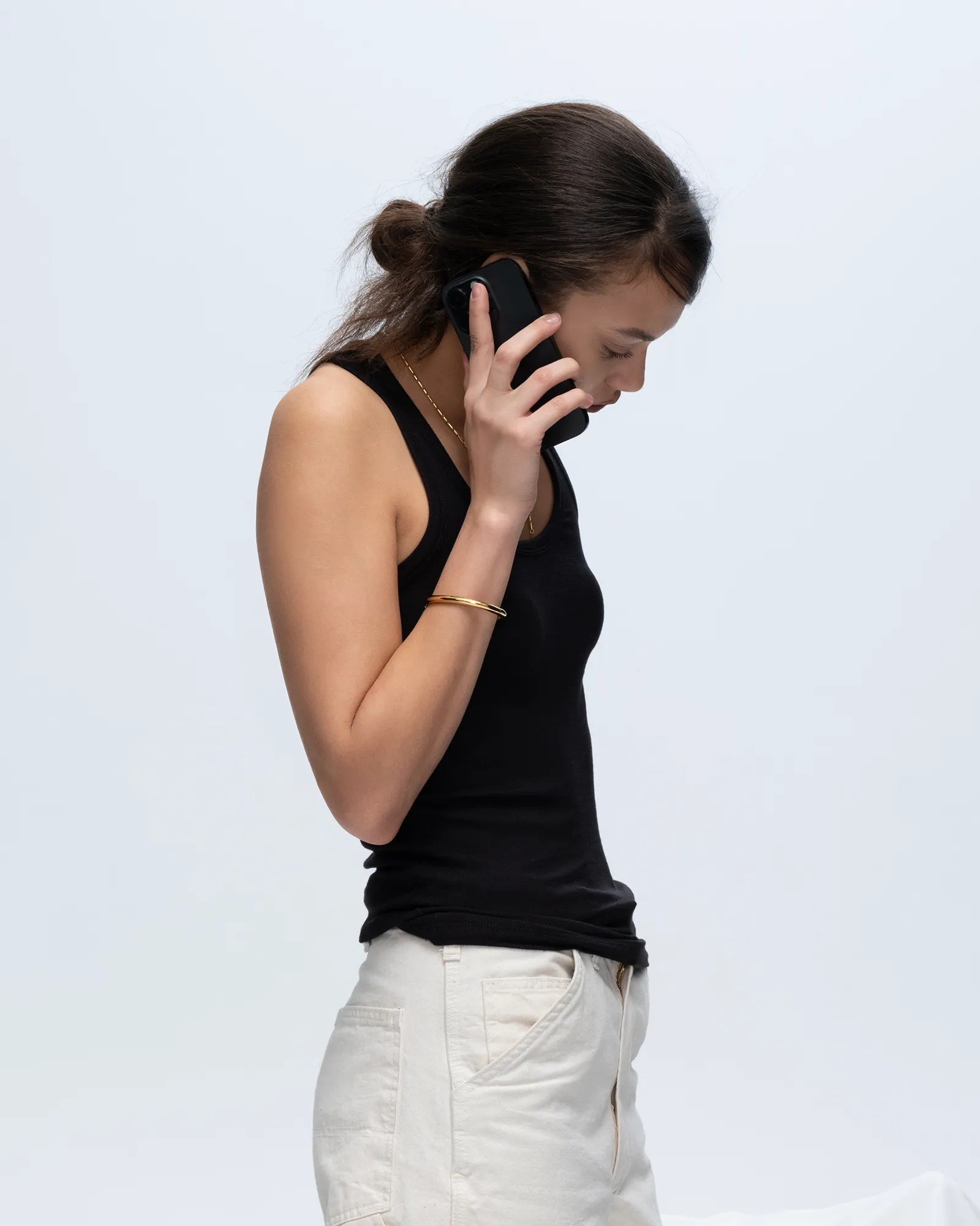 Modal Rib Boy Tank - Black daily tone