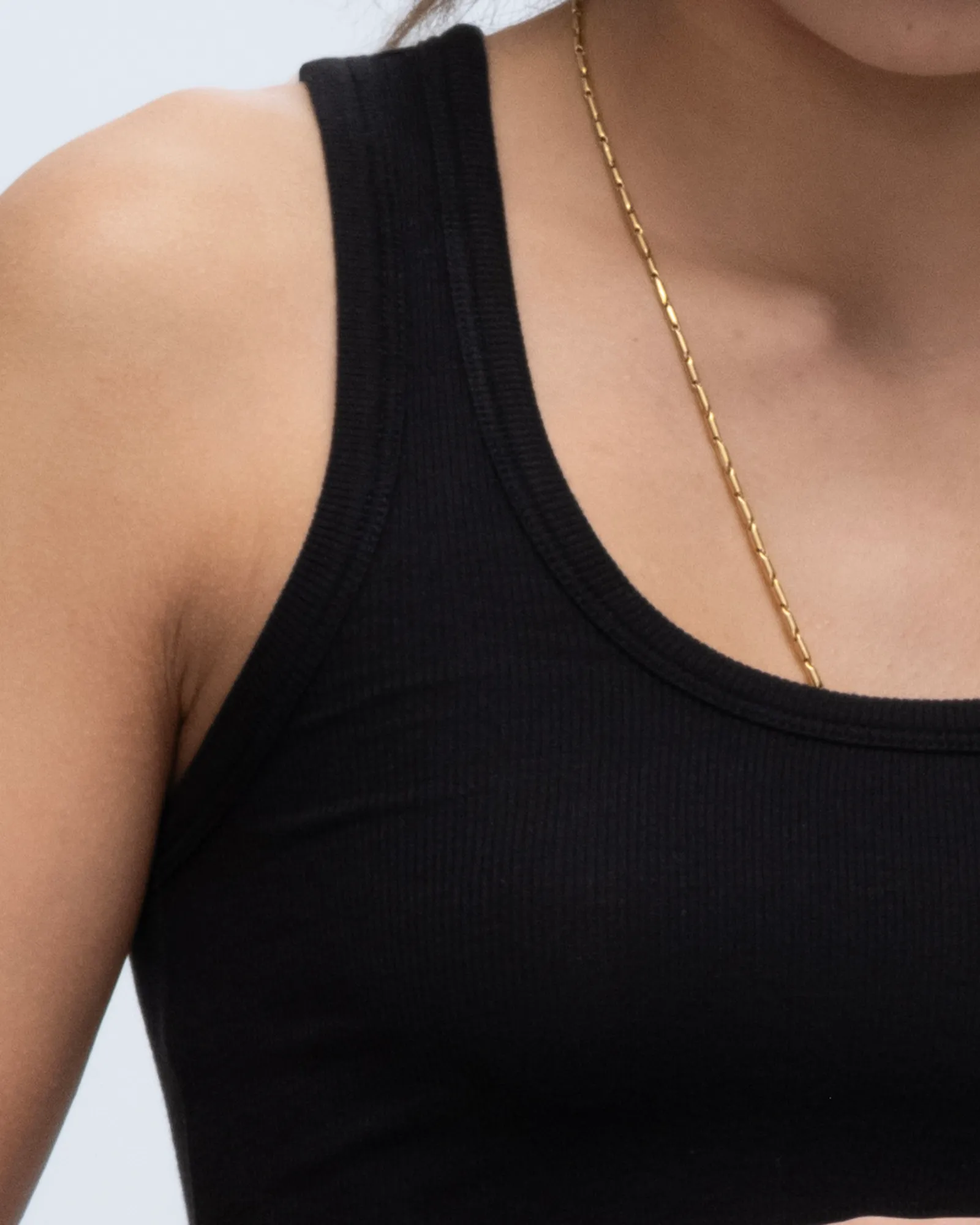 Modal Rib Boy Tank - Black chic mood