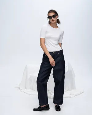 Modal Rib Short Sleeve Crew Neck Tee - White soft gear