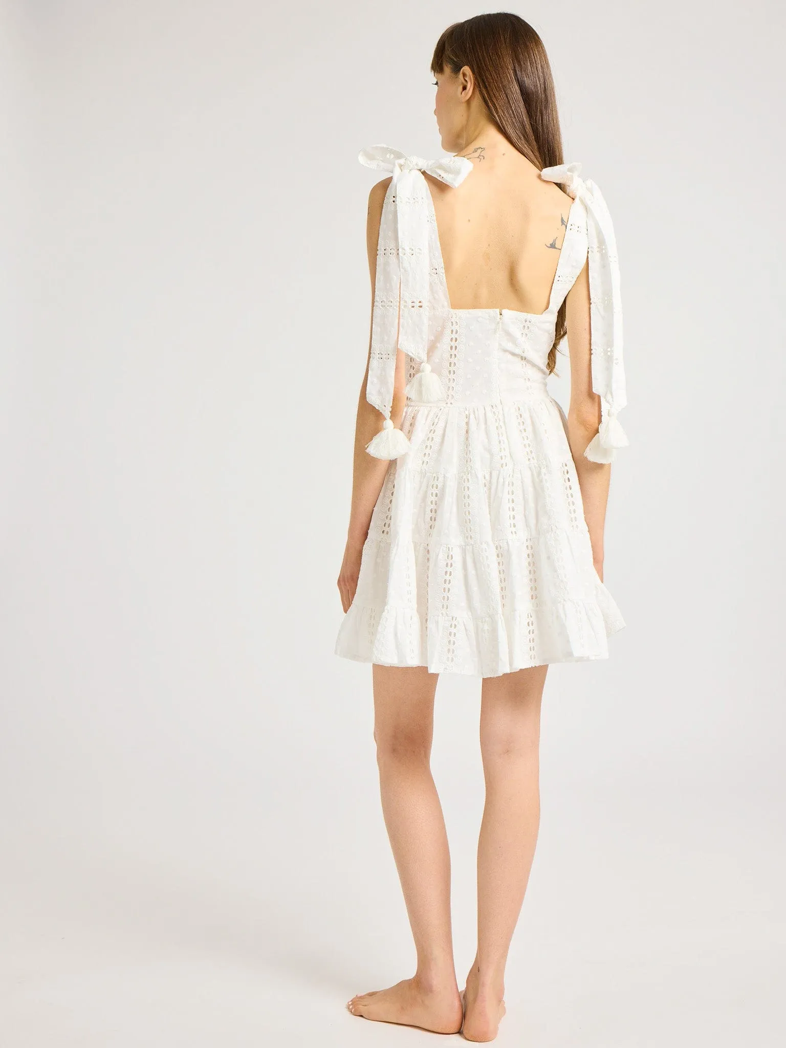 Molly Dress in White Eyelet slow fashion