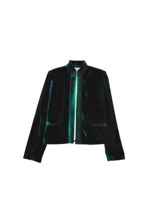 Mona Lee Blazer - Emerald Velvet weekend mood