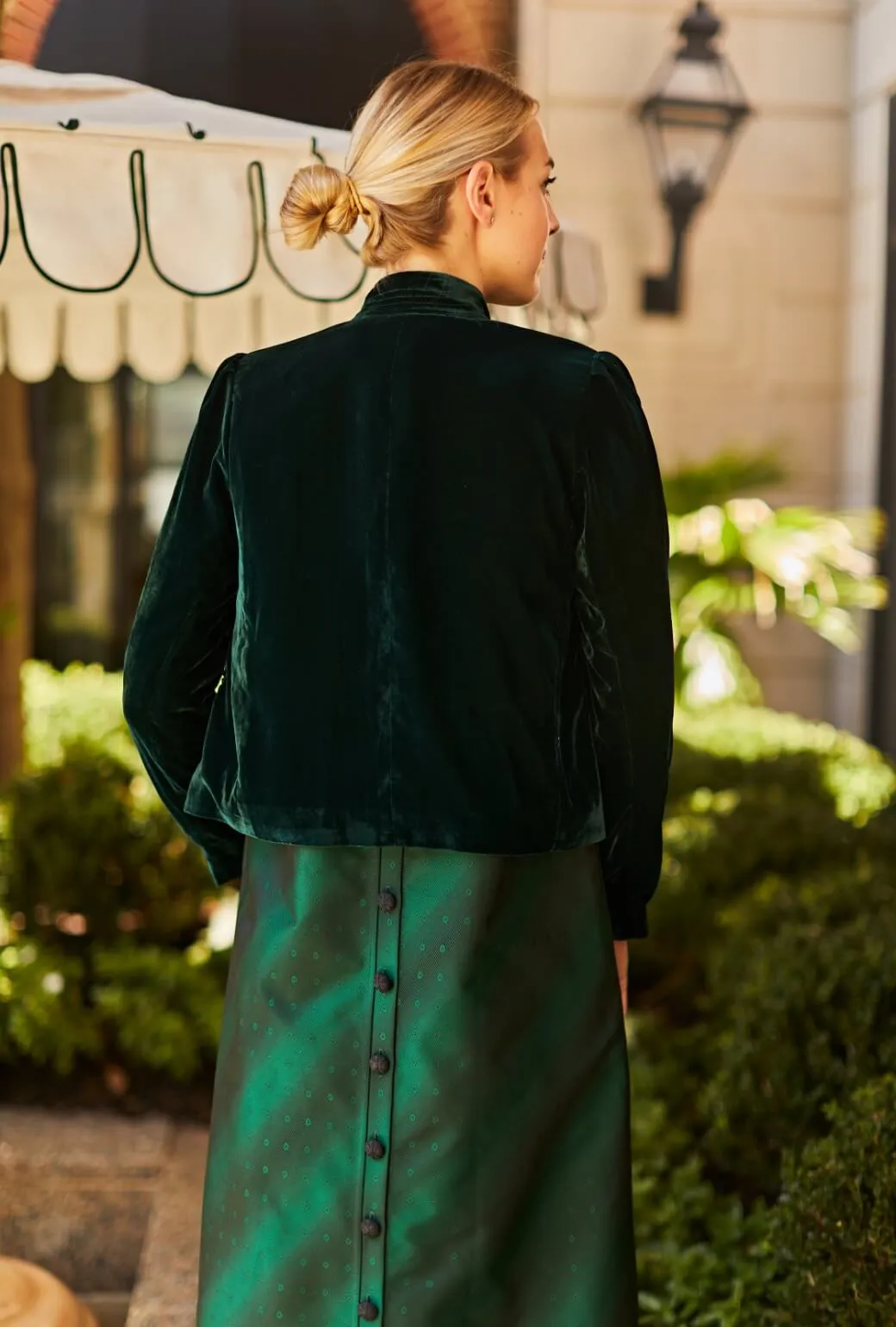 Mona Lee Blazer - Emerald Velvet versatile edge