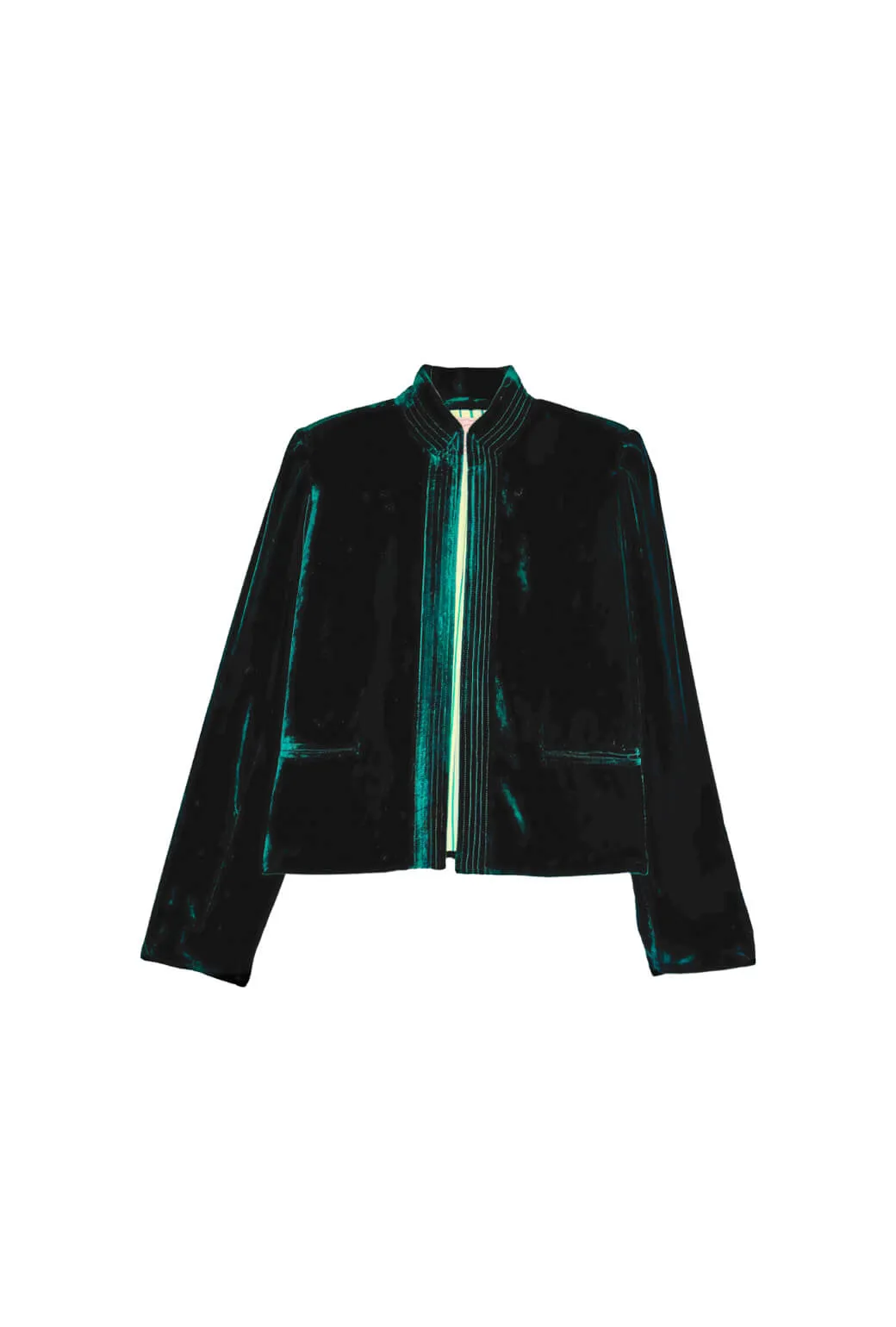 Mona Lee Blazer - Emerald Velvet weekend mood
