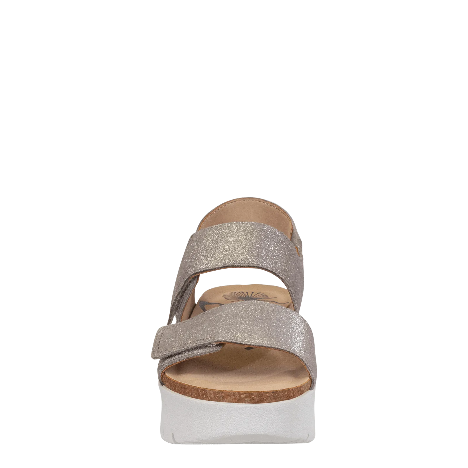 MONTANE in SILVER Platform Sandals soft insole