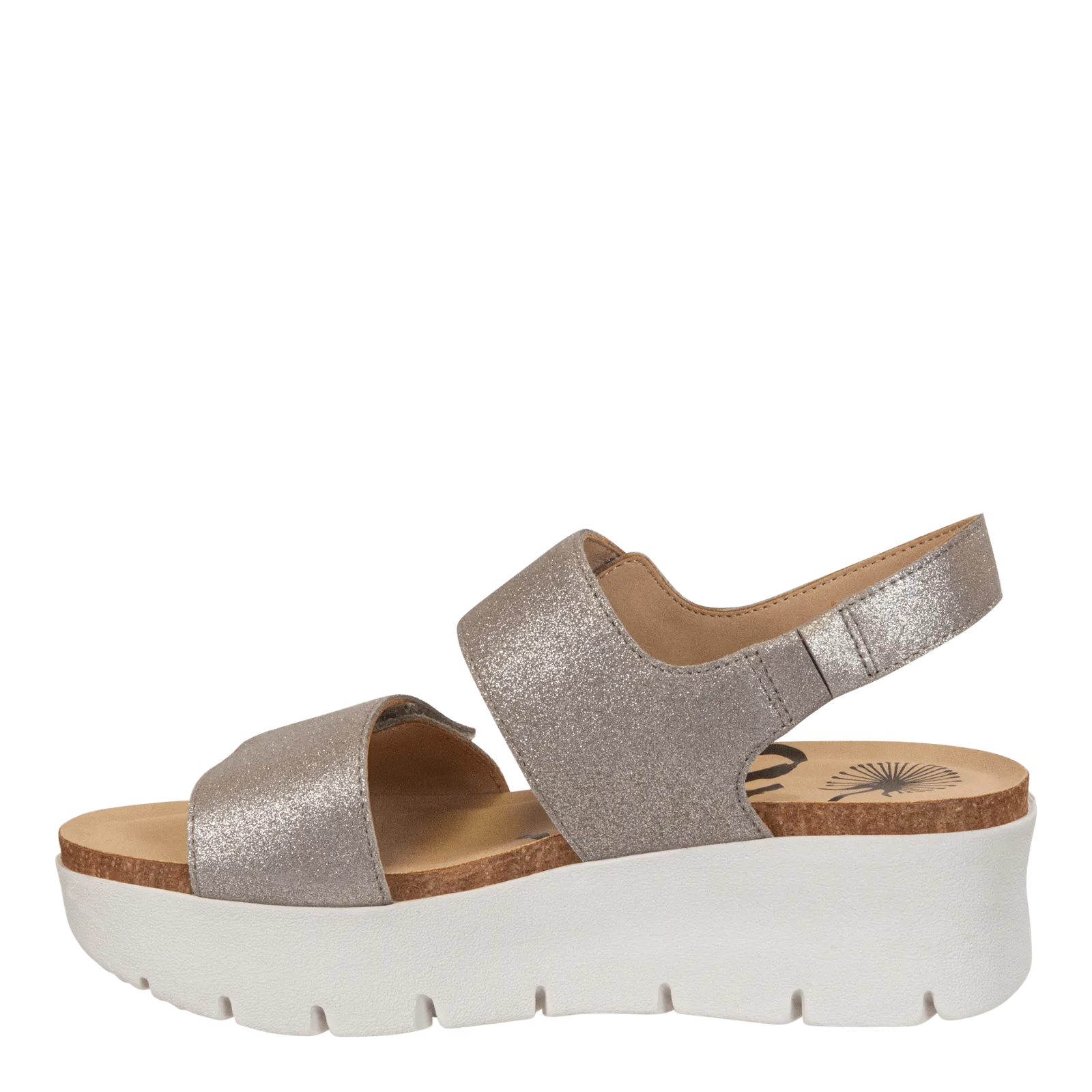 MONTANE in SILVER Platform Sandals flexible fit