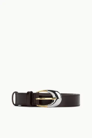 MOON BUCKLE BELT - 26MM | ESPRESSO TWO-TONE athleisure match