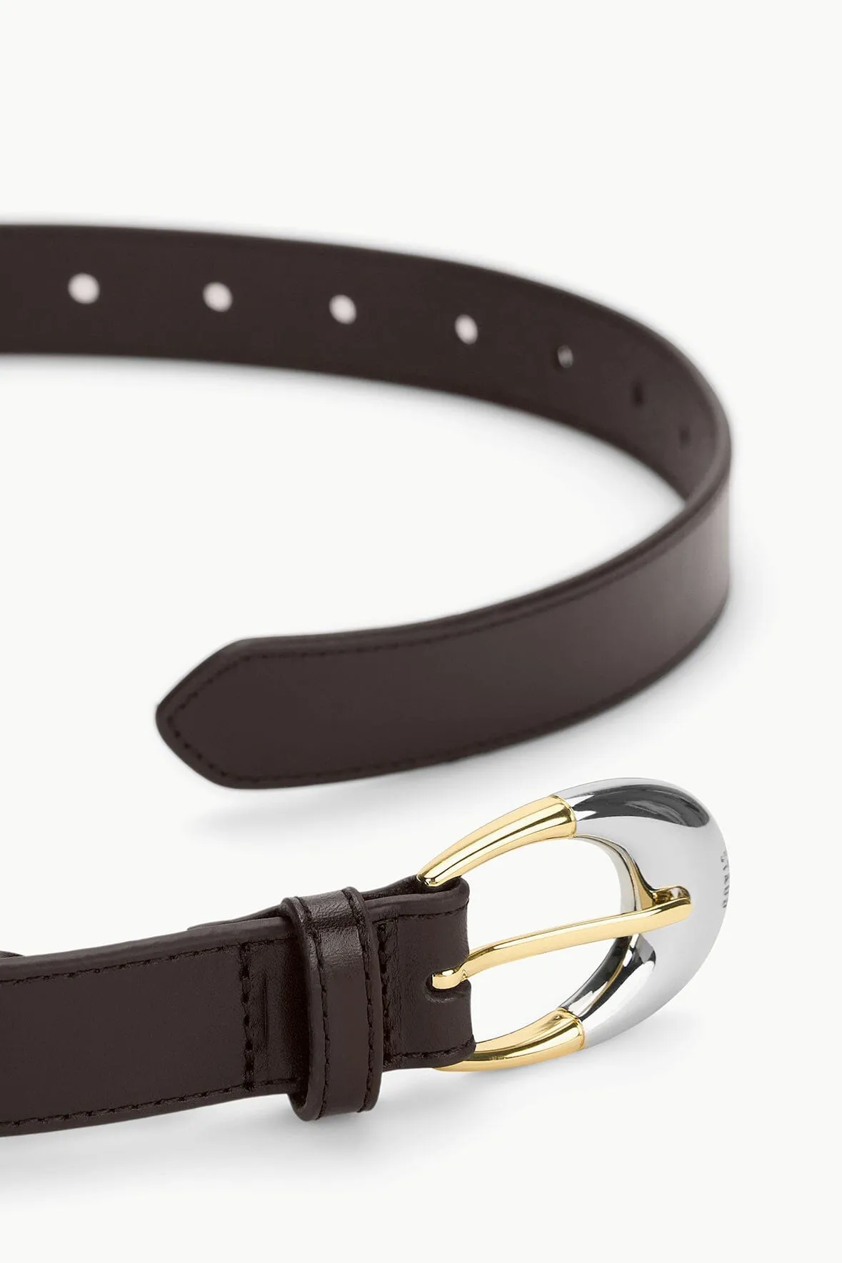 MOON BUCKLE BELT - 26MM | ESPRESSO TWO-TONE shape trick