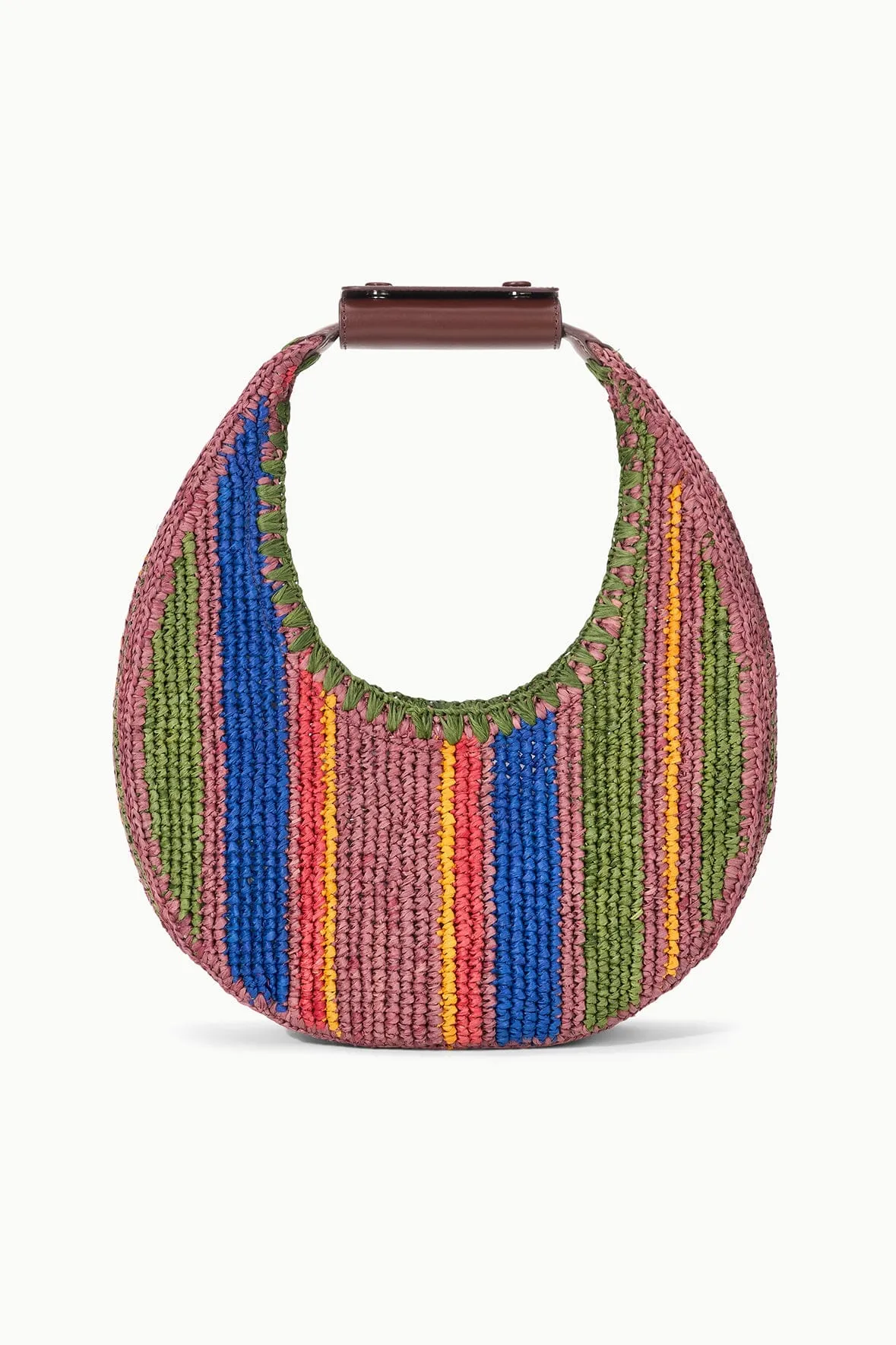 MOON RAFFIA BAG | JUNGLE STRIPE RAFFIA work fit