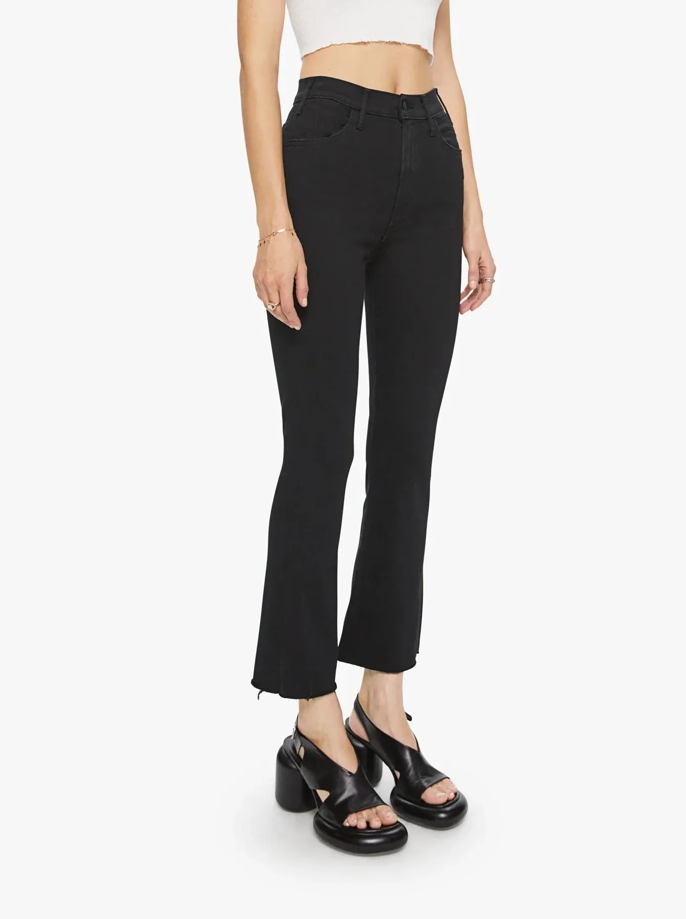Mother Denim Hustler Ankle Fray- Not Guilty multi color