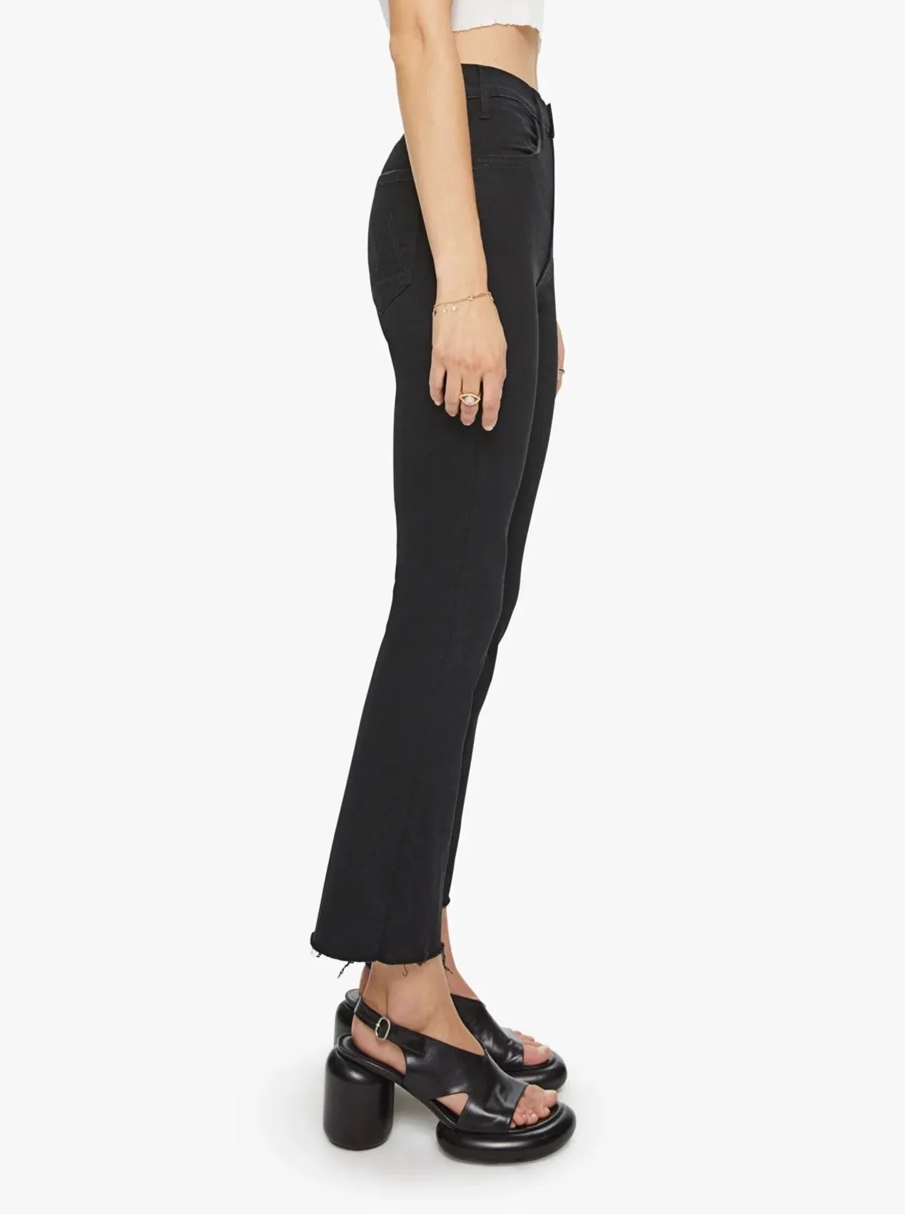 Mother Denim Hustler Ankle Fray- Not Guilty trendy elements