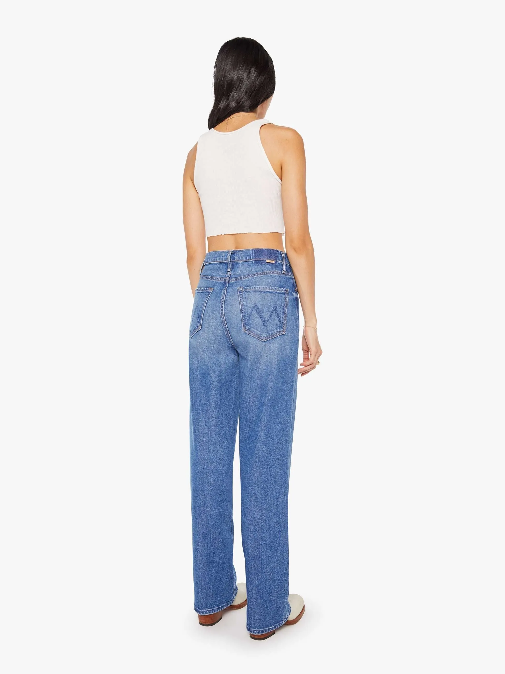 Mother High Waisted Tunnel Vision Sneak - Field Trip elastic design