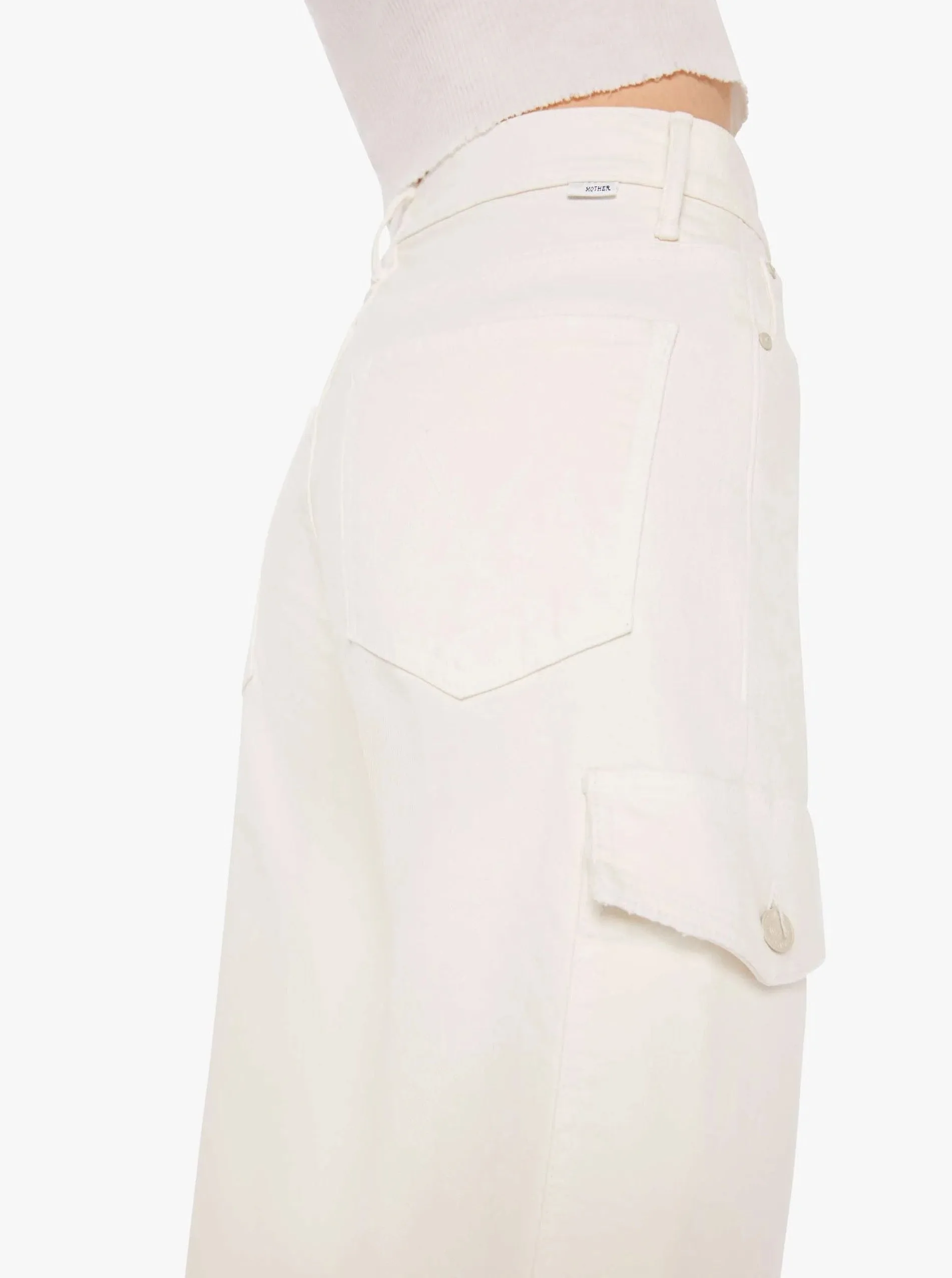 Mother Undercover Cargo Sneak Cream Puffs flexible cut