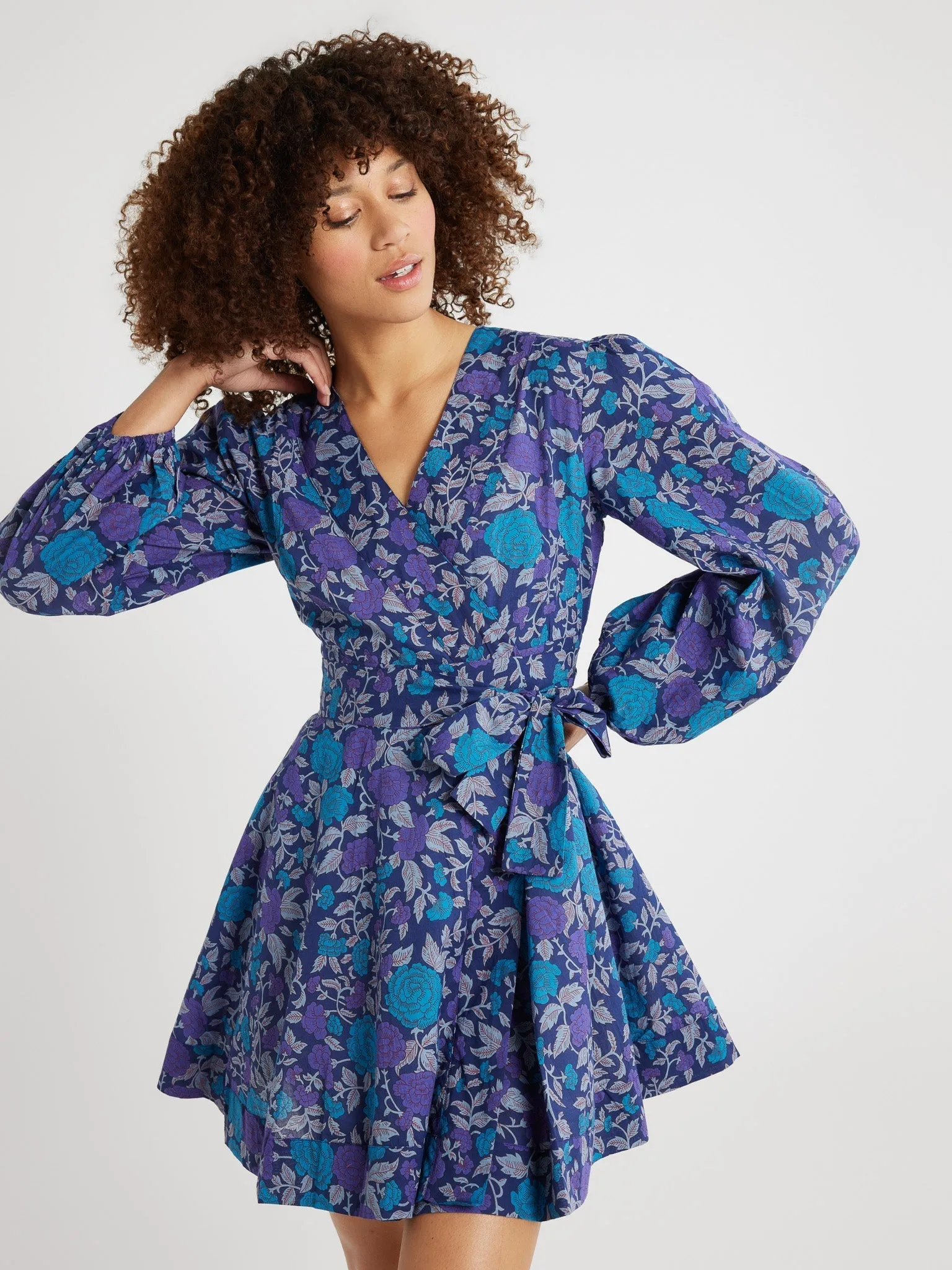 Nan Wrap Dress in Twilight brunch ready