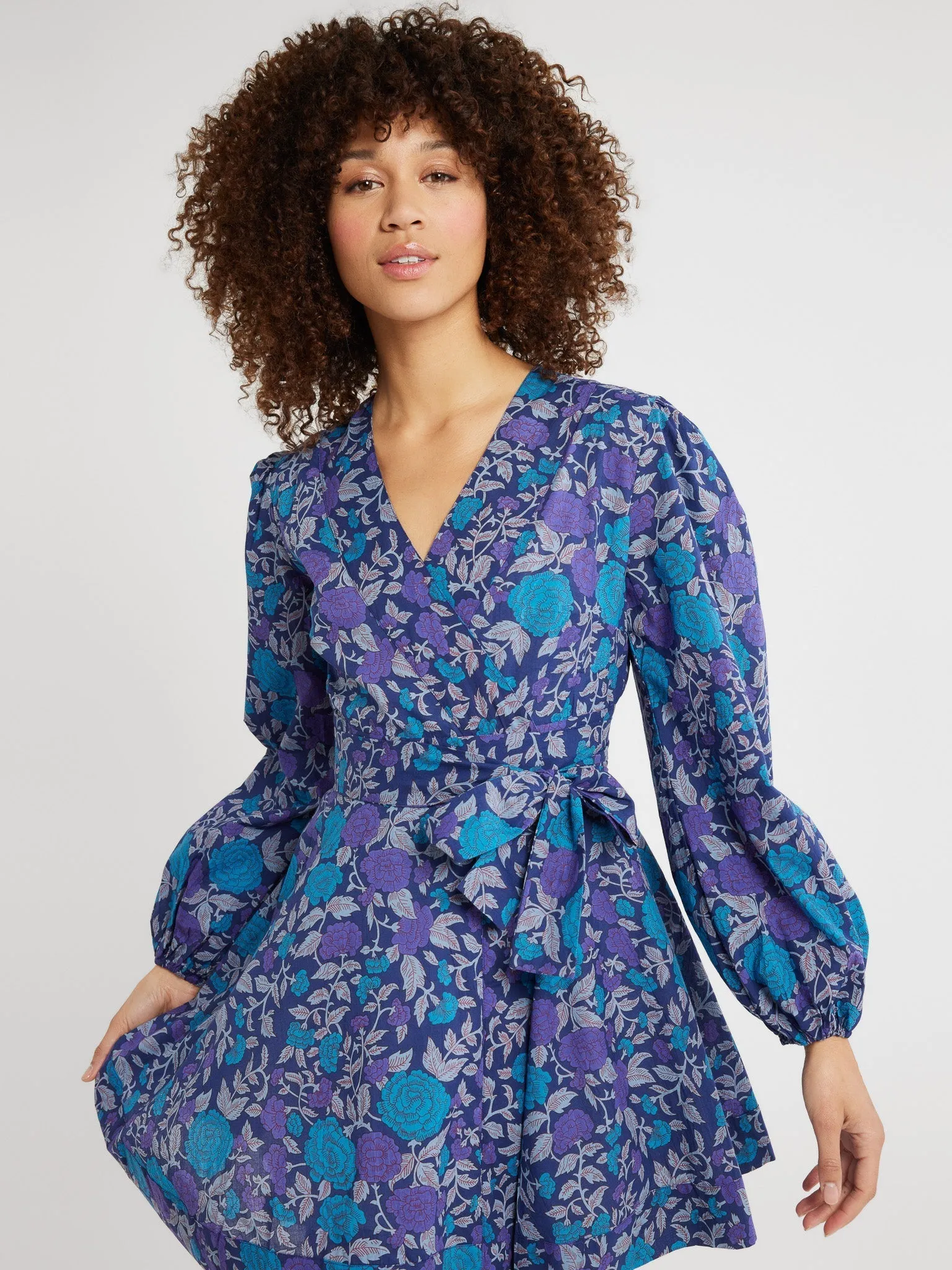 Nan Wrap Dress in Twilight modern beauty