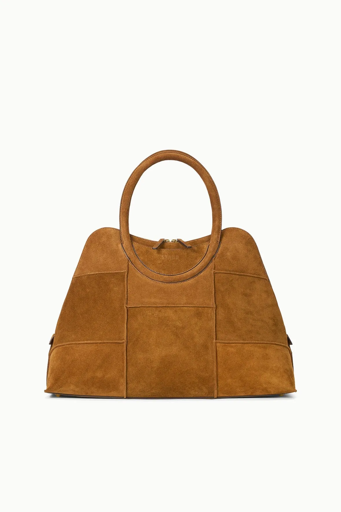 NAOMI SATCHEL | TAN SUEDE neat sort