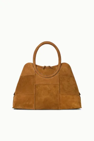 NAOMI SATCHEL | TAN SUEDE neat sort