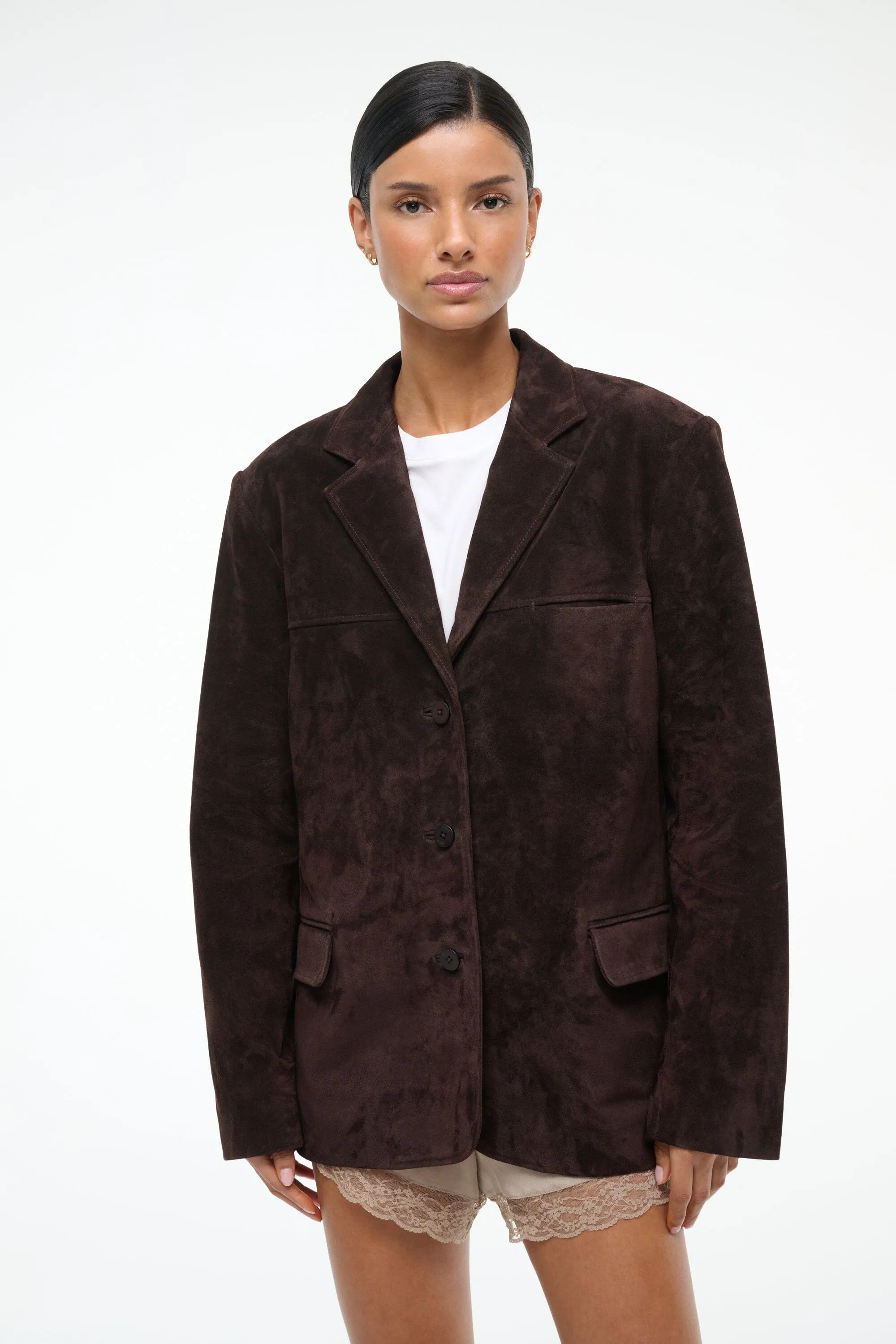NATALIE SUEDE JACKET | ESPRESSO calm layer