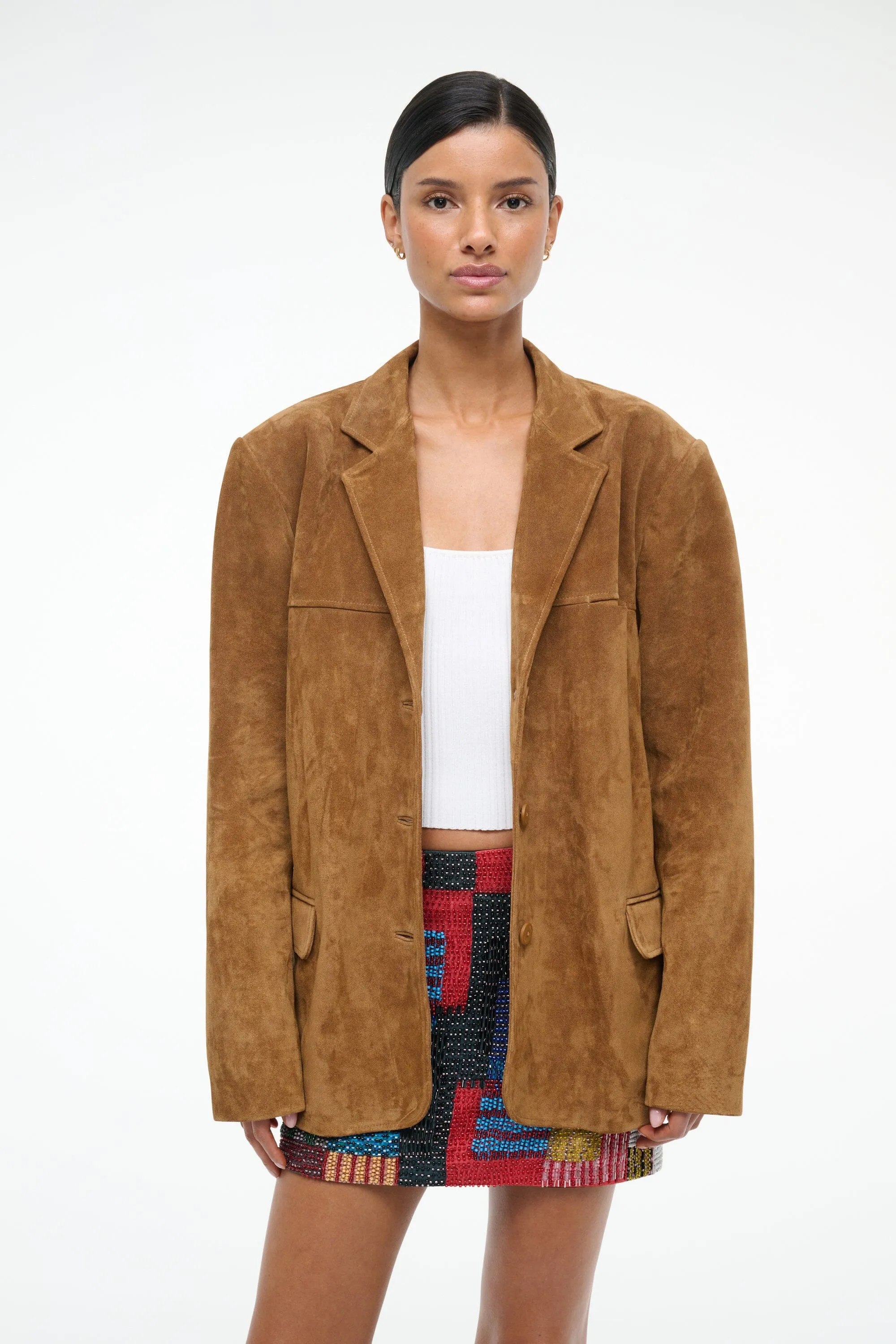 NATALIE SUEDE JACKET | TAN arctic hush