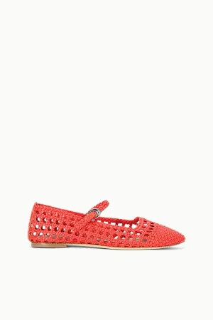 NELL MARY JANE FLAT | WILD POPPY flexible sole