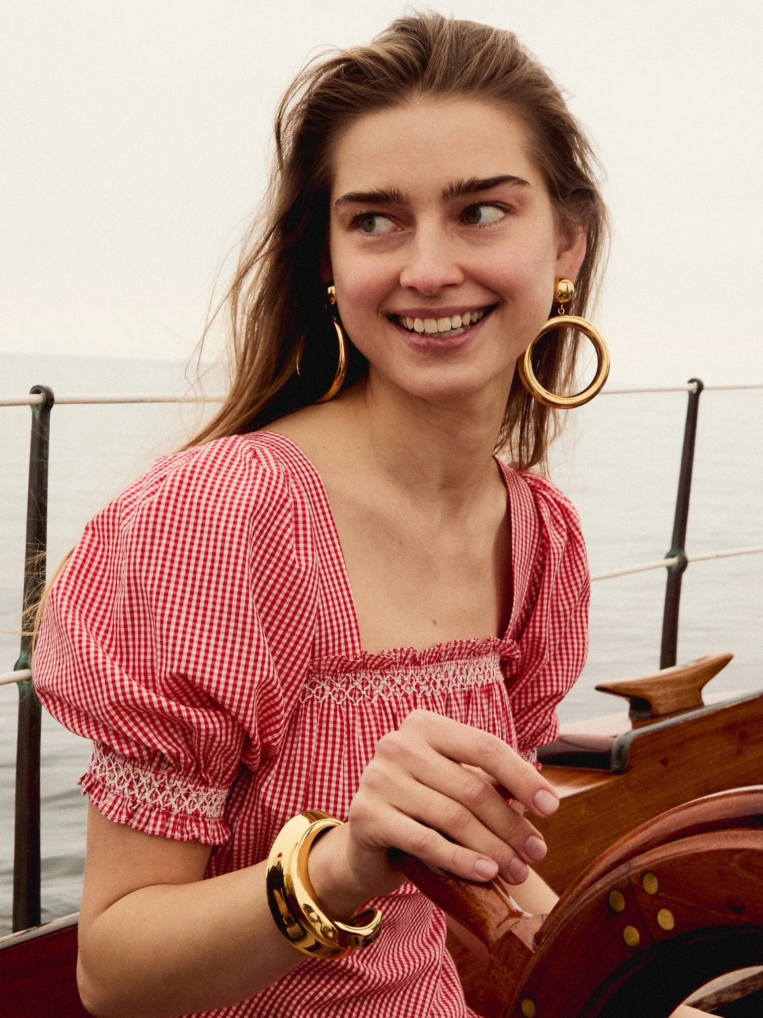 Nicolette Dress in Red Gingham easy chic